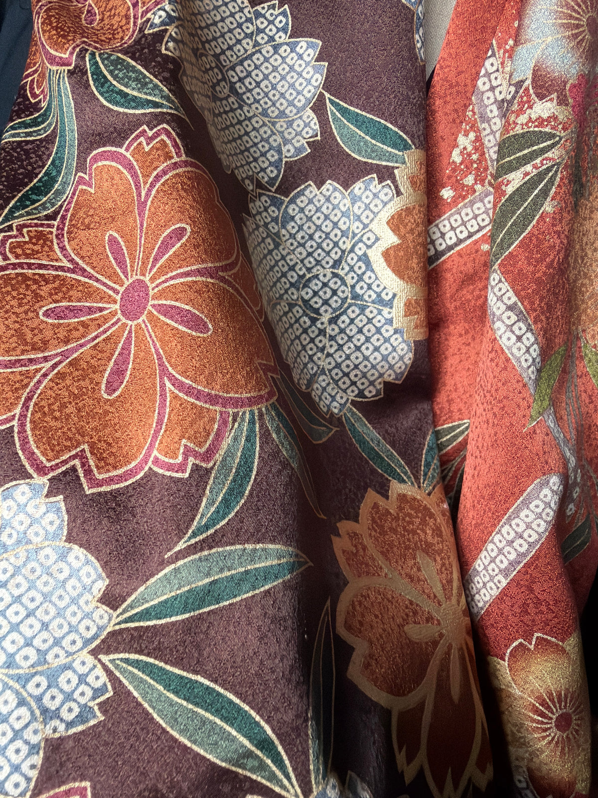 Tour de cou snood furisode kimono japonais en soie
