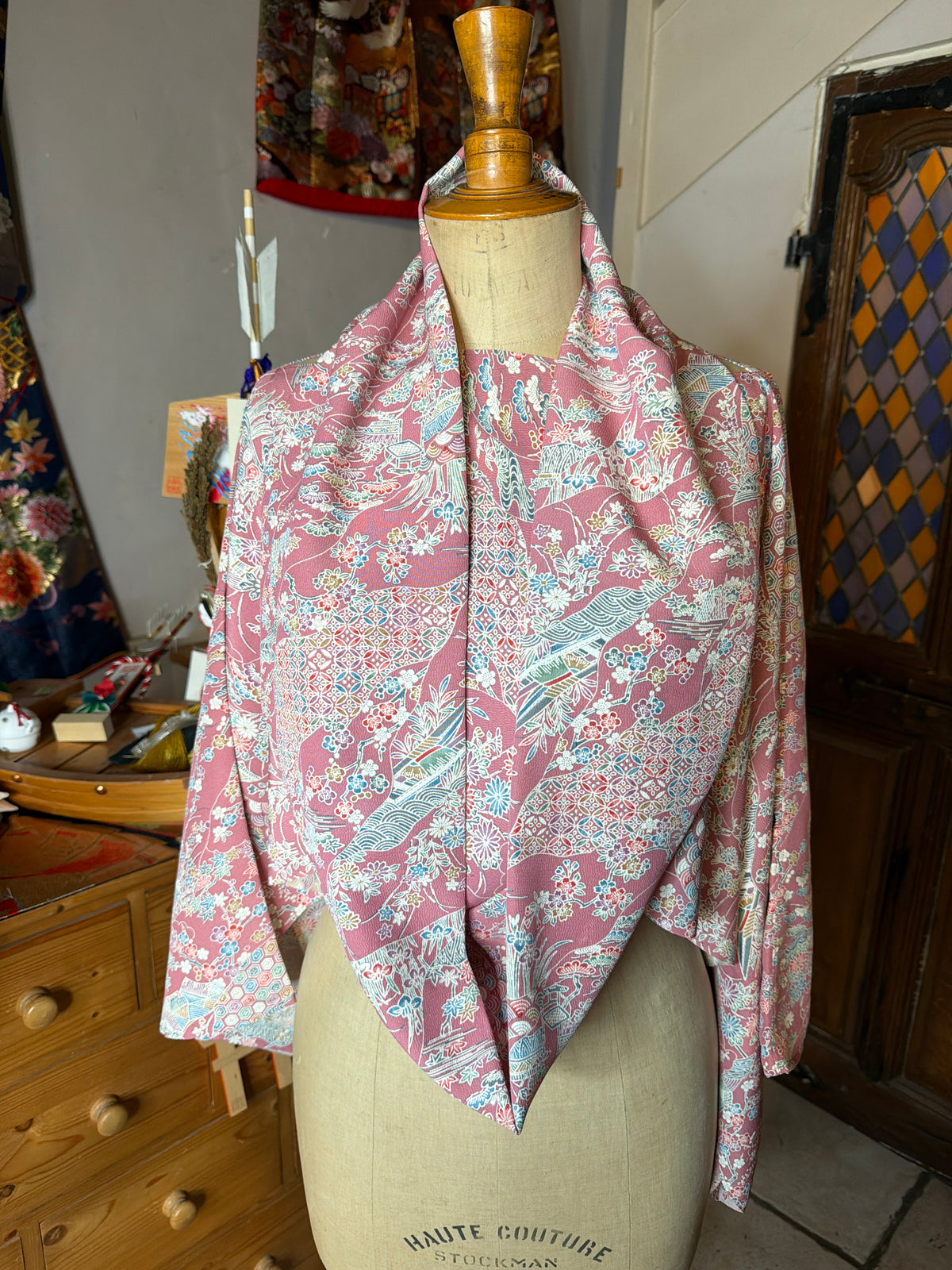 Top tunique 3 en 1 kimono japonais en soie