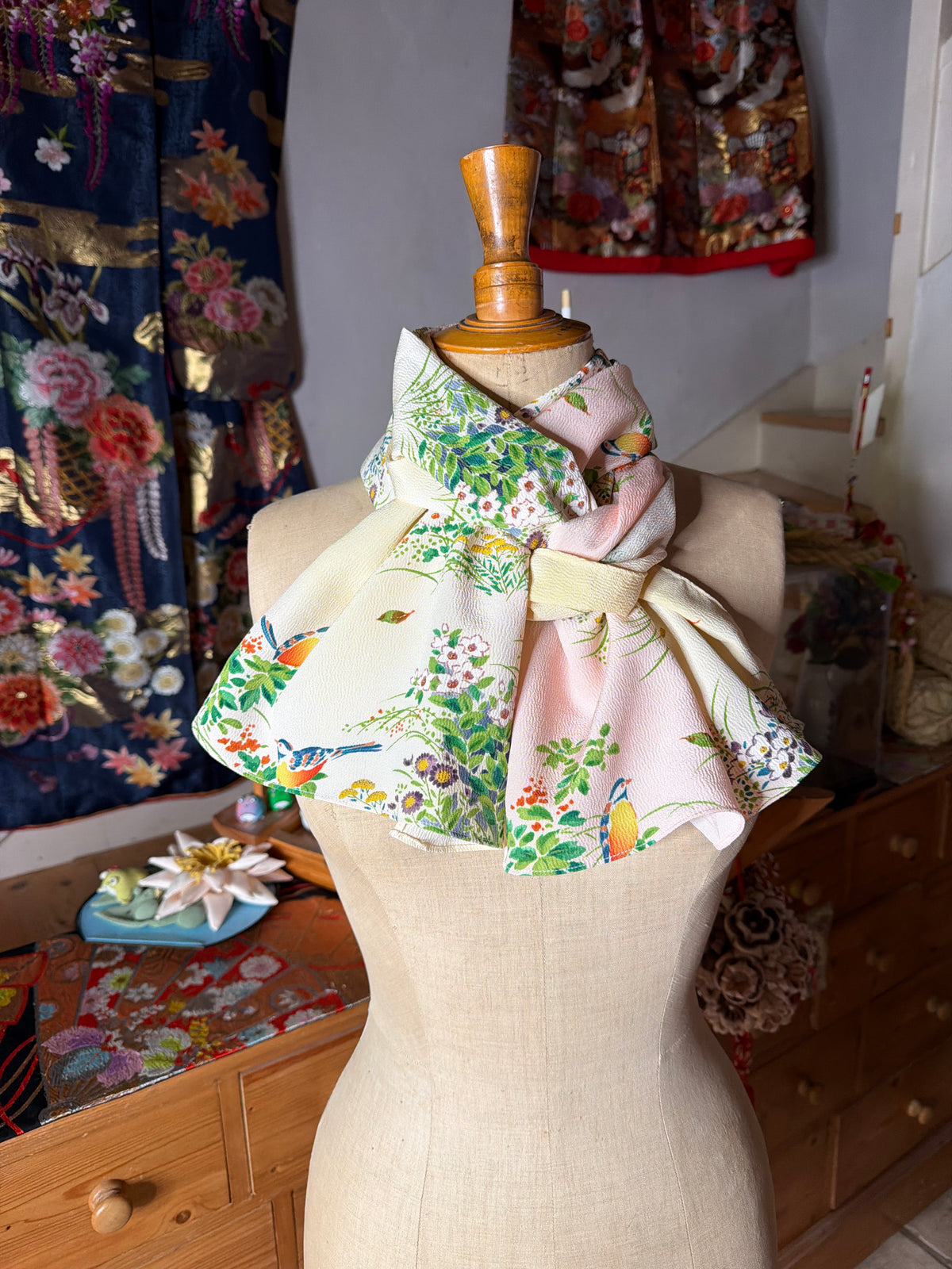 Foulard kimono japonais en soie