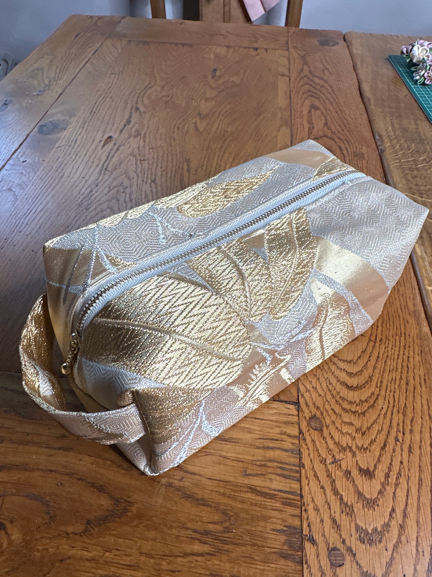 Trousse de toilette Obi en soie japonais