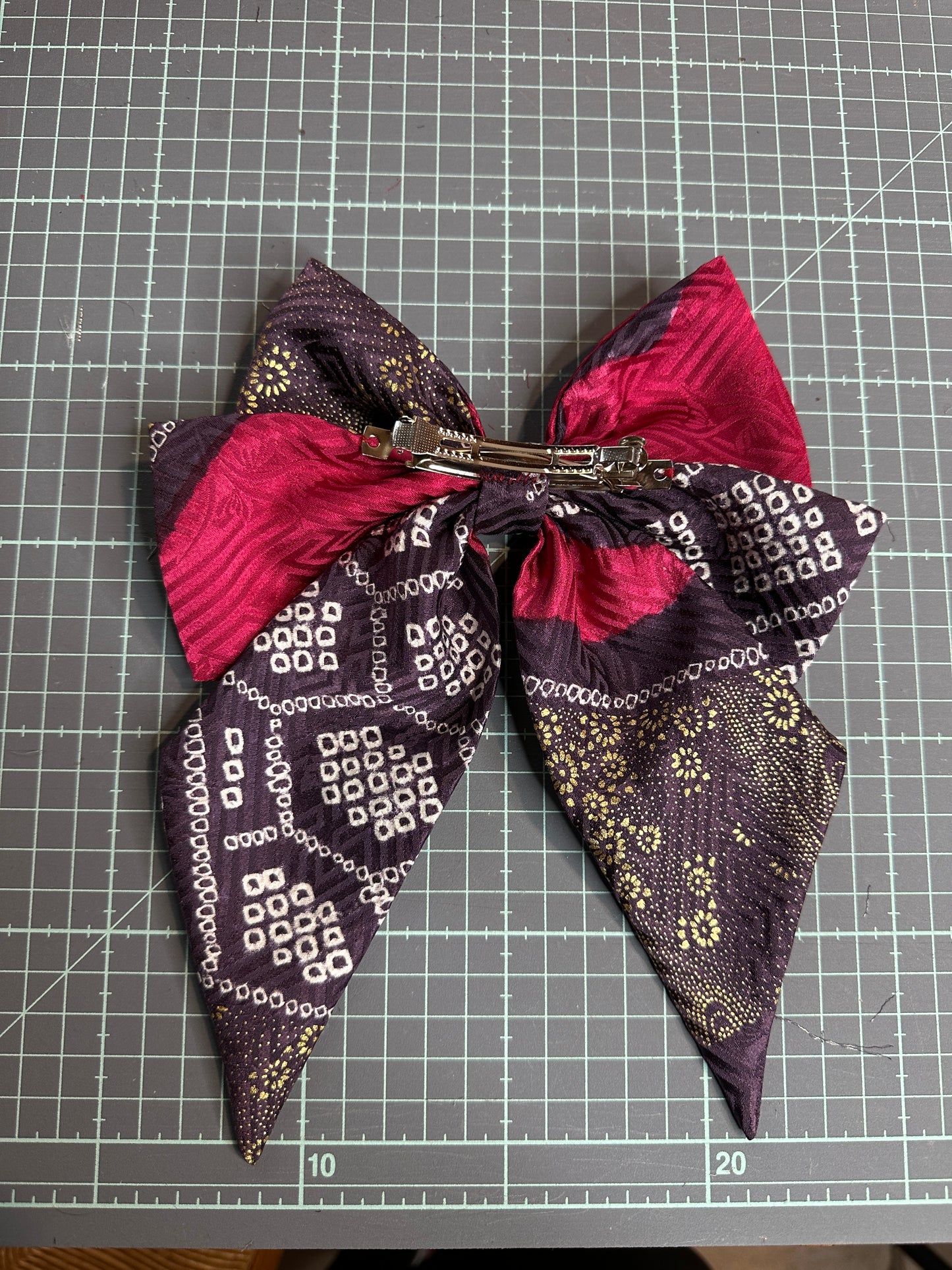 Barette japonaise kimono furisode en soie Neuf