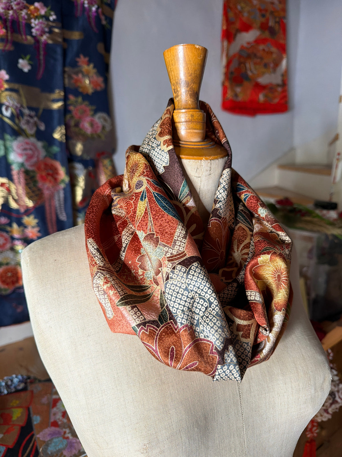 Tour de cou snood kimono japonais furisode Neuf