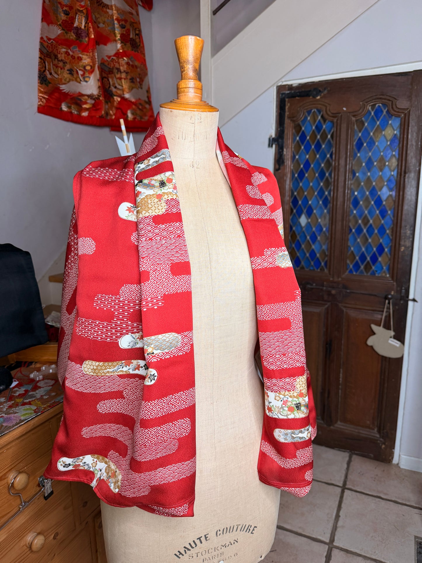 Top tunique 3 en 1 kimono japonais en soie