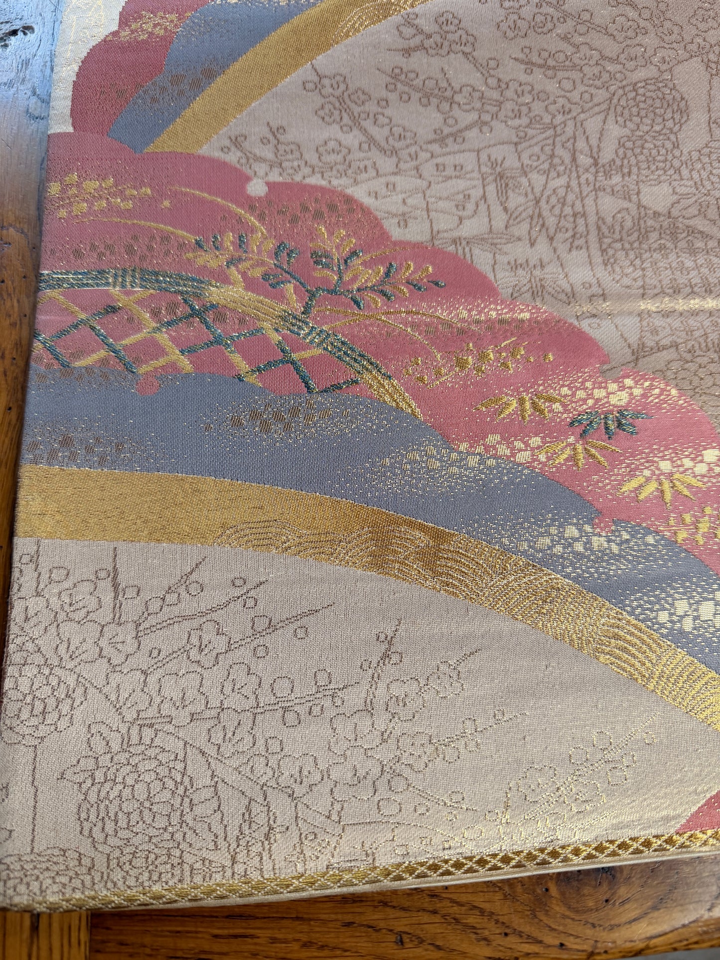 Chemin de table Obi japonais en soie