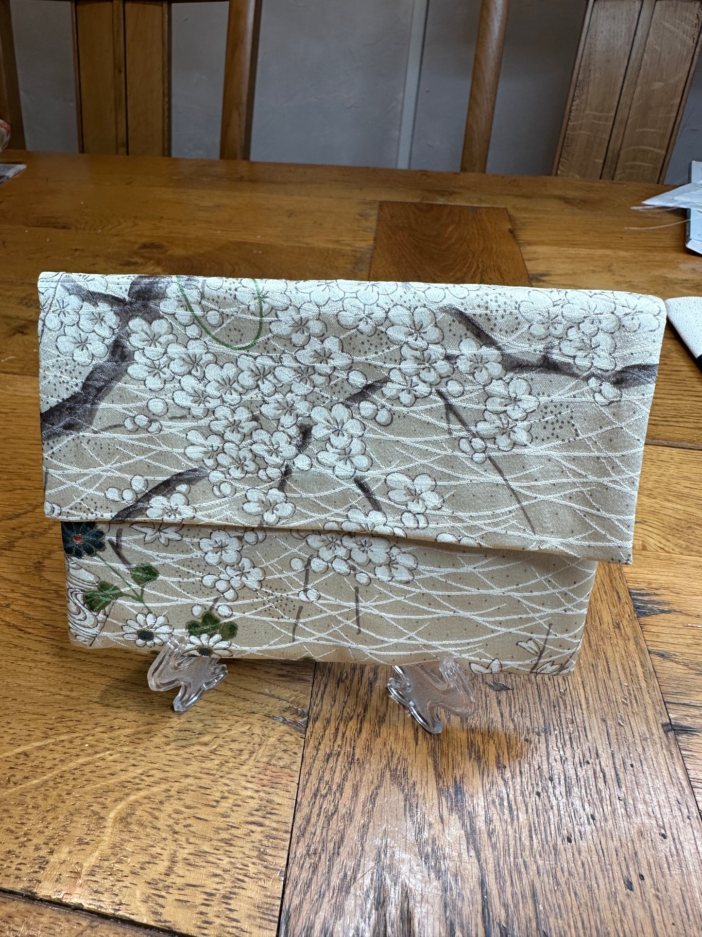 Pochette 2 compartiments kimono japonais en soie