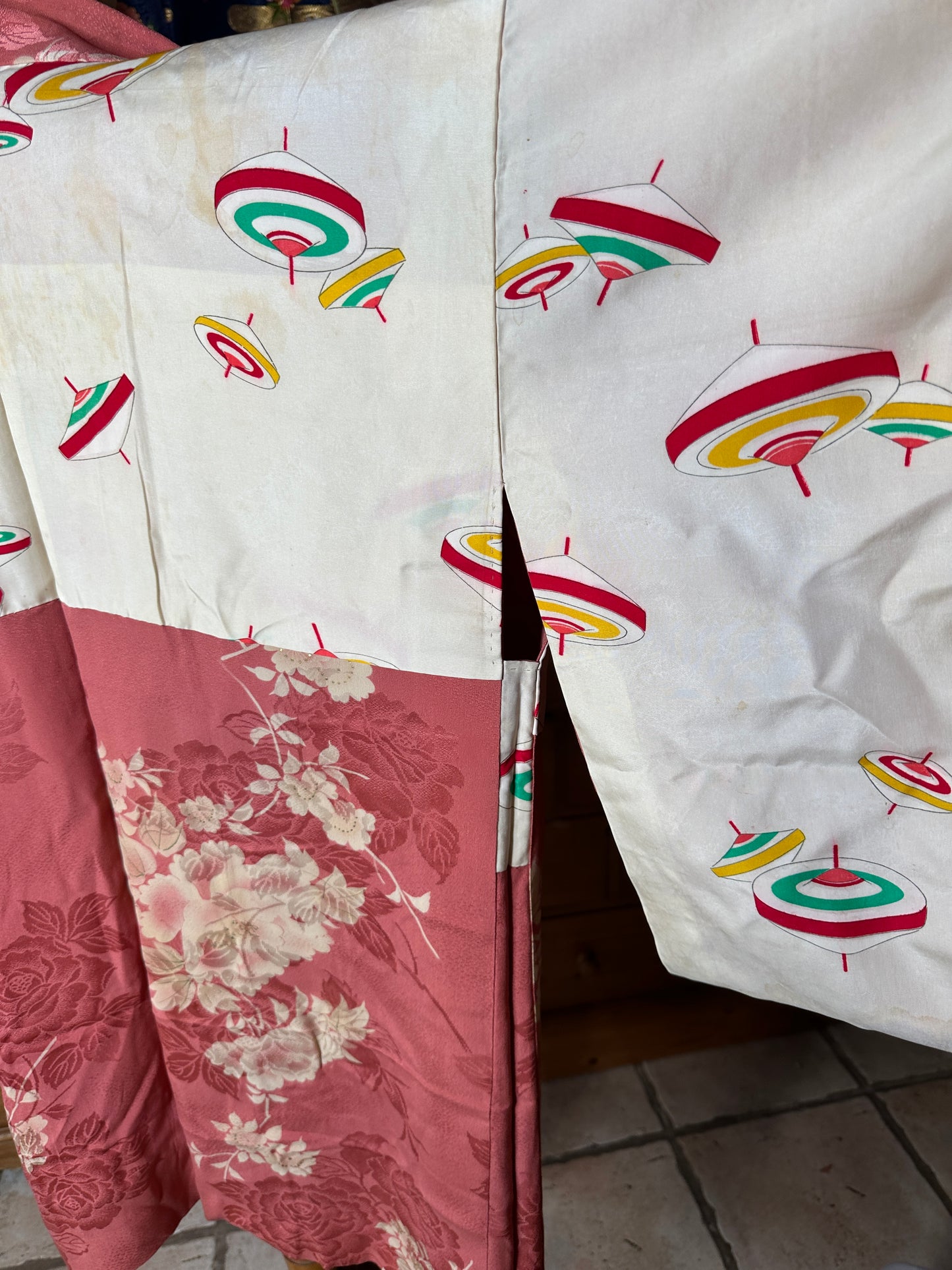 Haori veste de kimono japonais en soie vintage