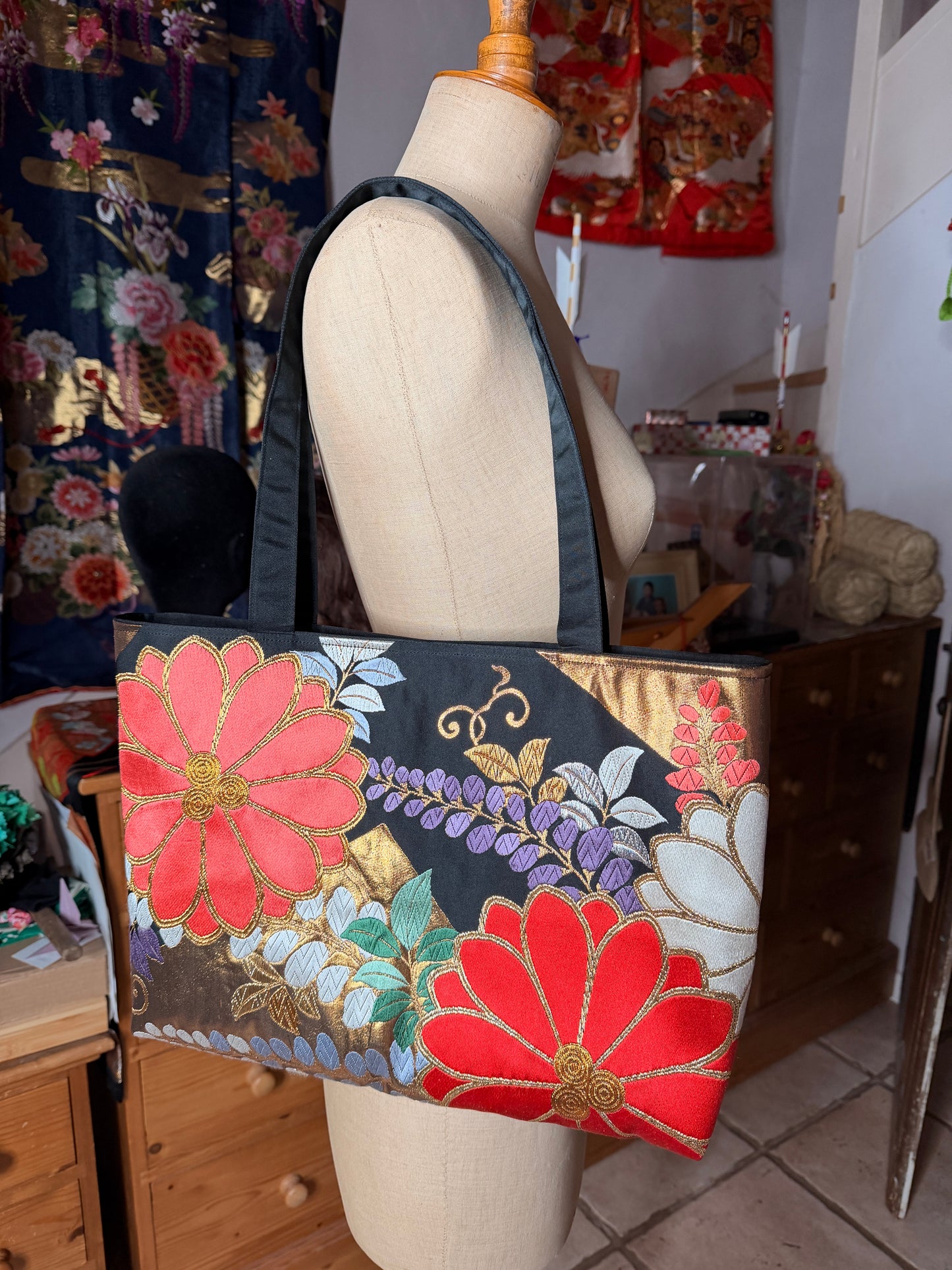 Sac Obi japonais en soie
