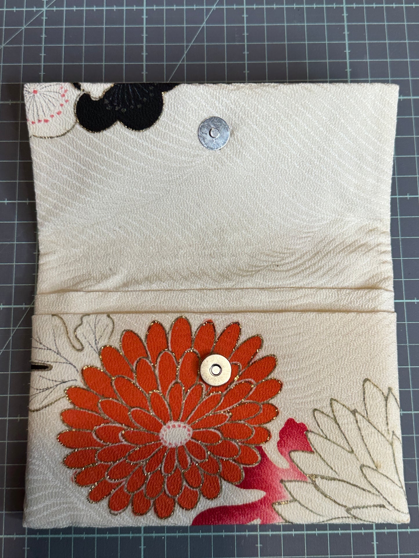 Pochette 2 compartiments kimono japonais en soie