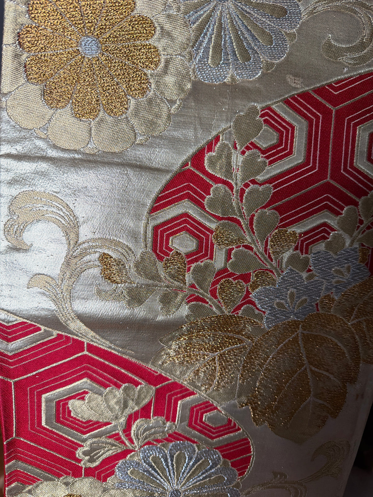 Chemin de table Obi antiqueen soie kimono japonais