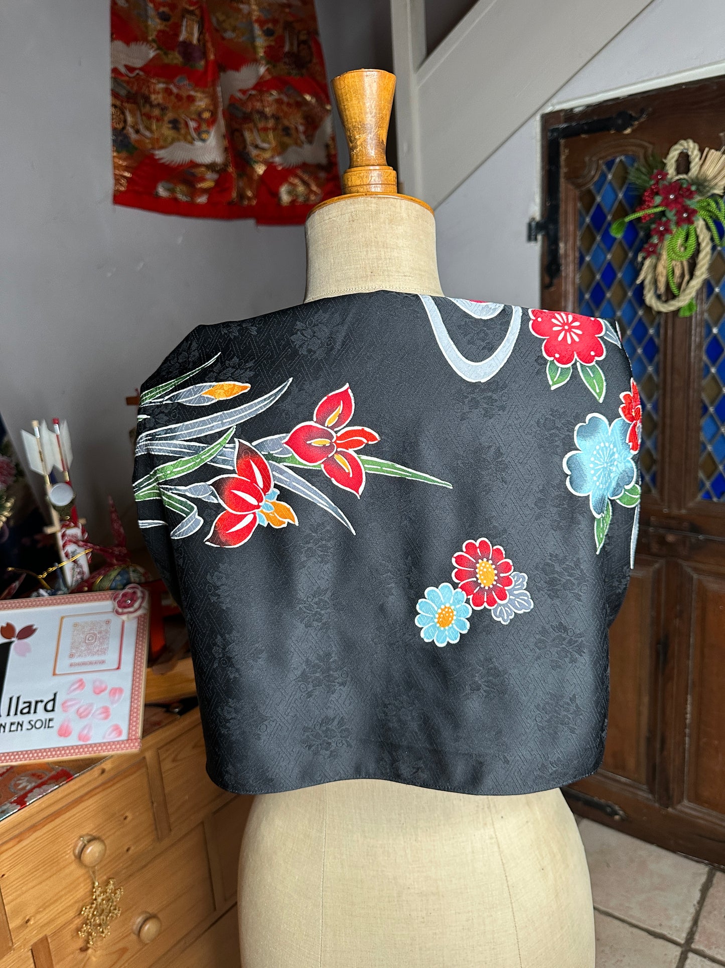 Foulard Châle furisode kimono japonais en soie