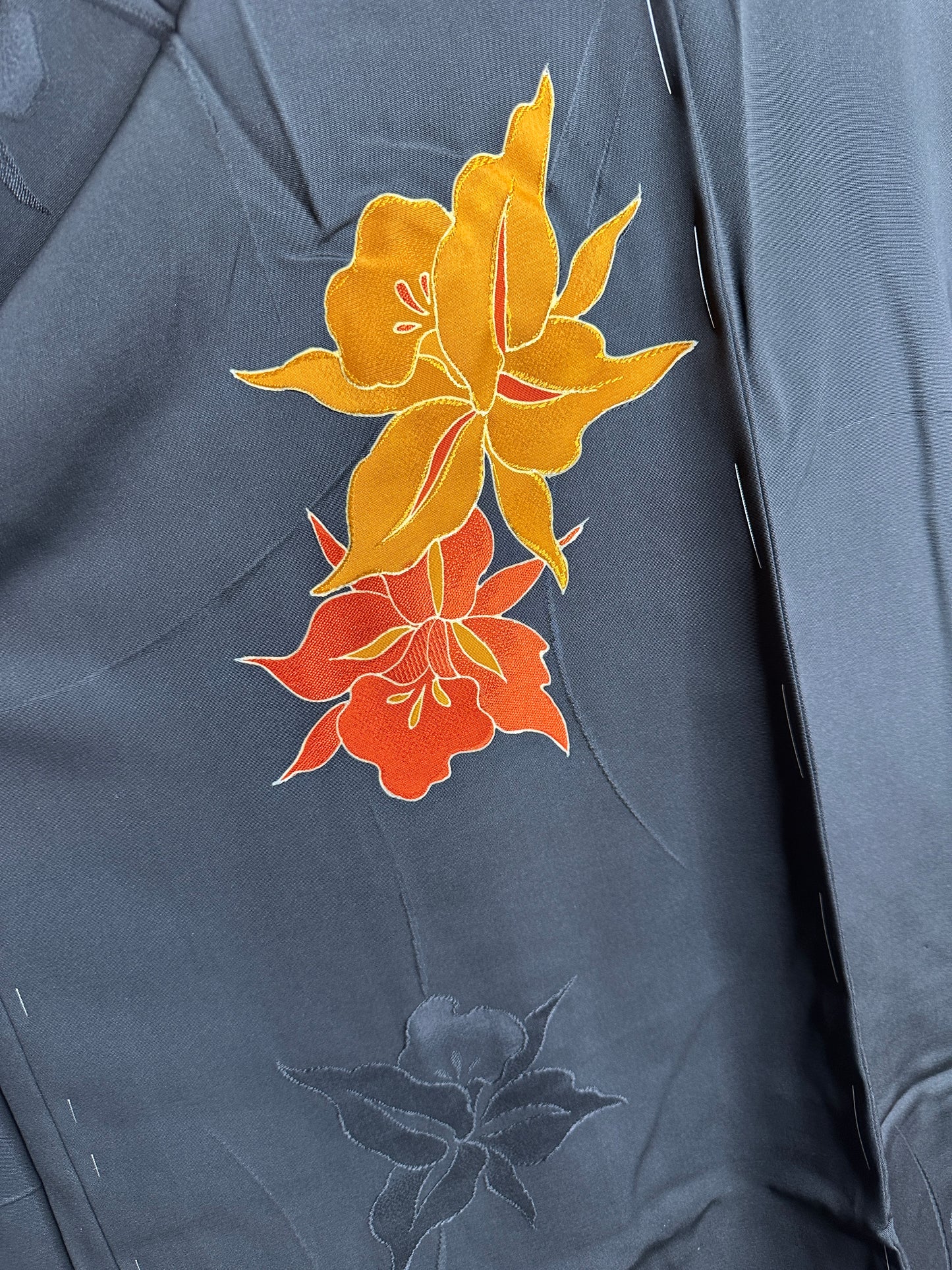 Naga Haori veste pour kimono japonais mi long en soie Neuf