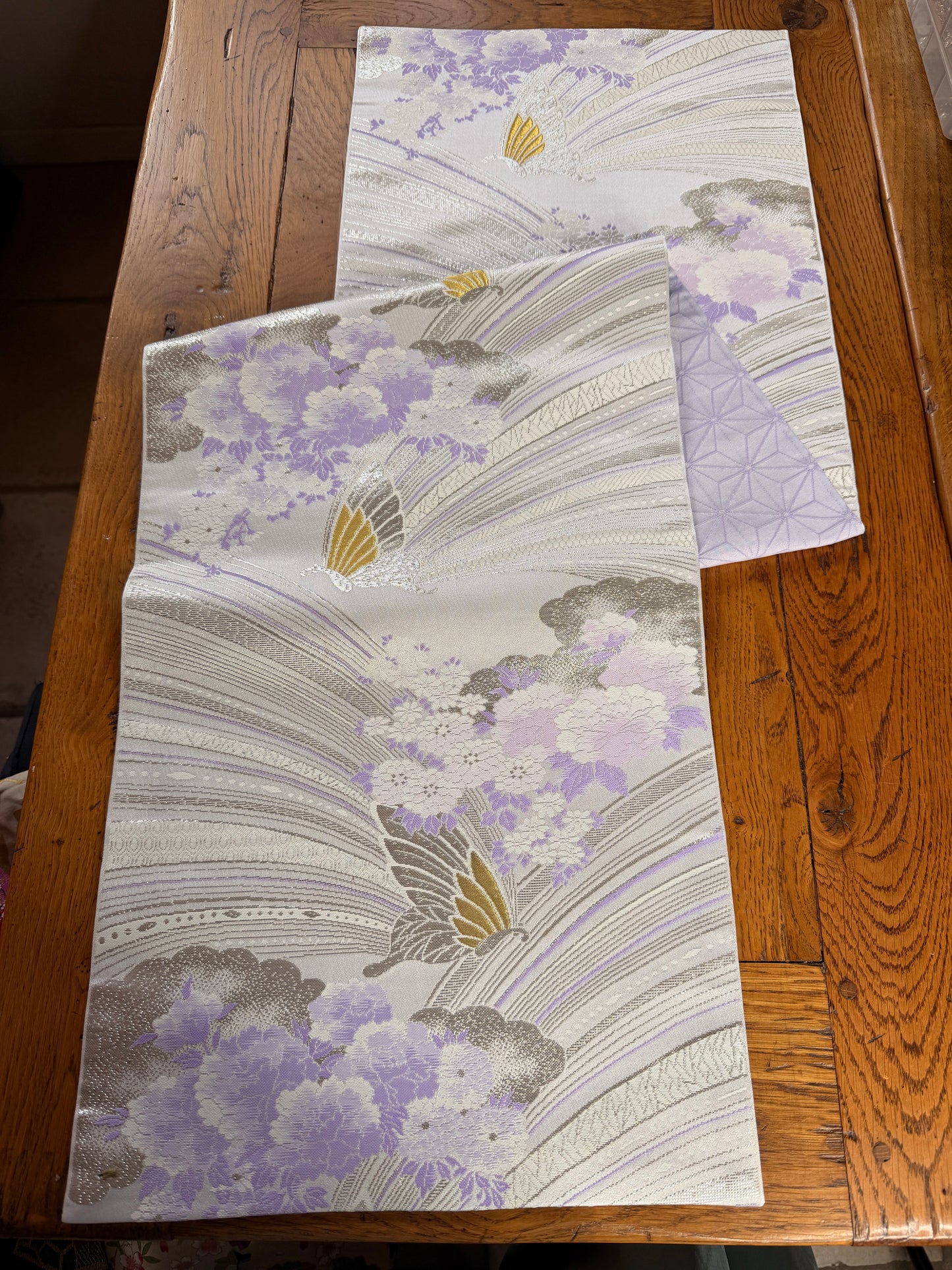 Chemin de table Obi kimono japonais