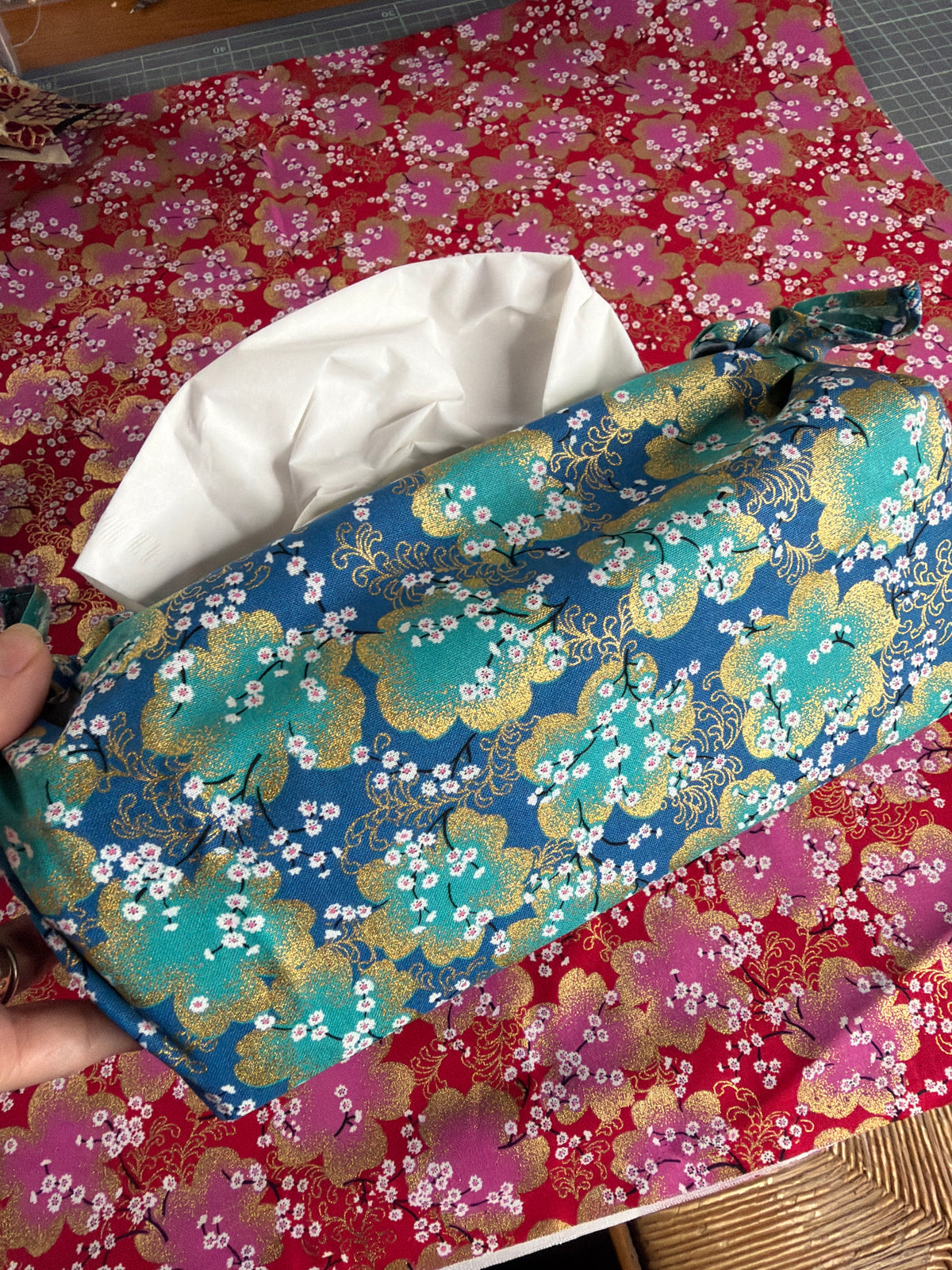 Furoshiki serviette de table motif japonais en coton 47cmx47cm