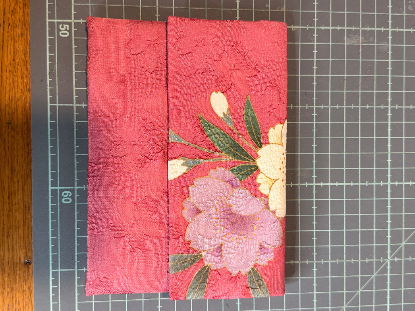 Pochette 2 compartiments passeport en tissu kimono japonais Furisode soie Neuf