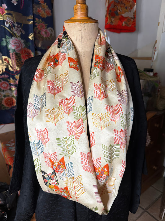 Snood tour de cou kimono japonais en soie