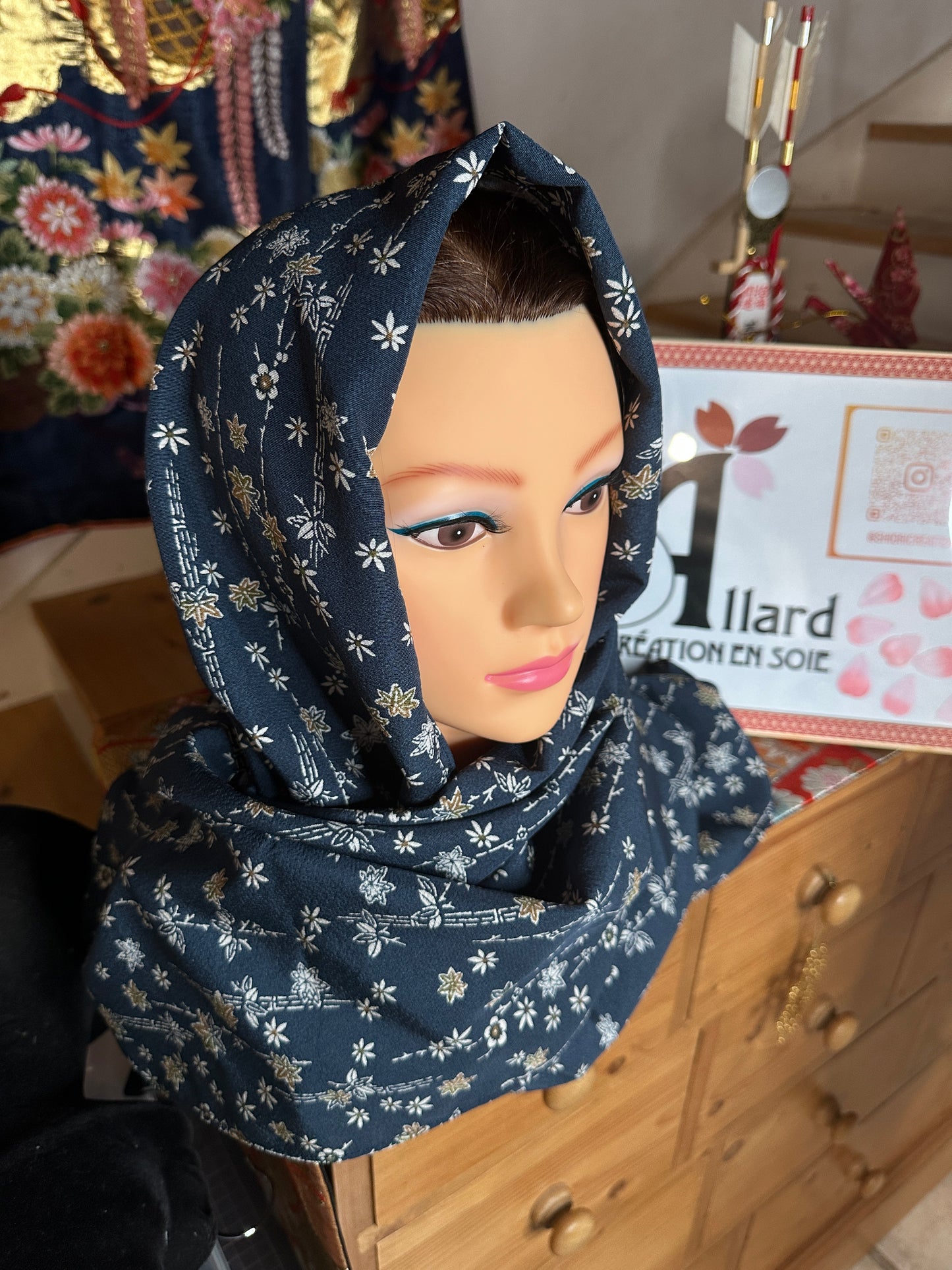 Foulard kimono japonais en soie