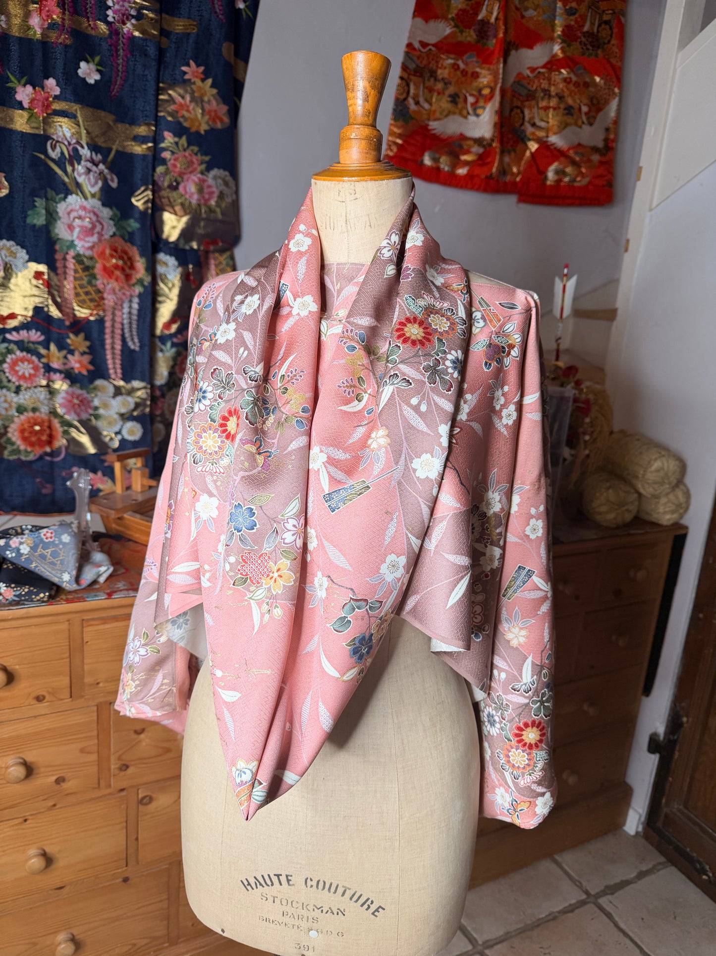 Top tunique kimono japonais en soie