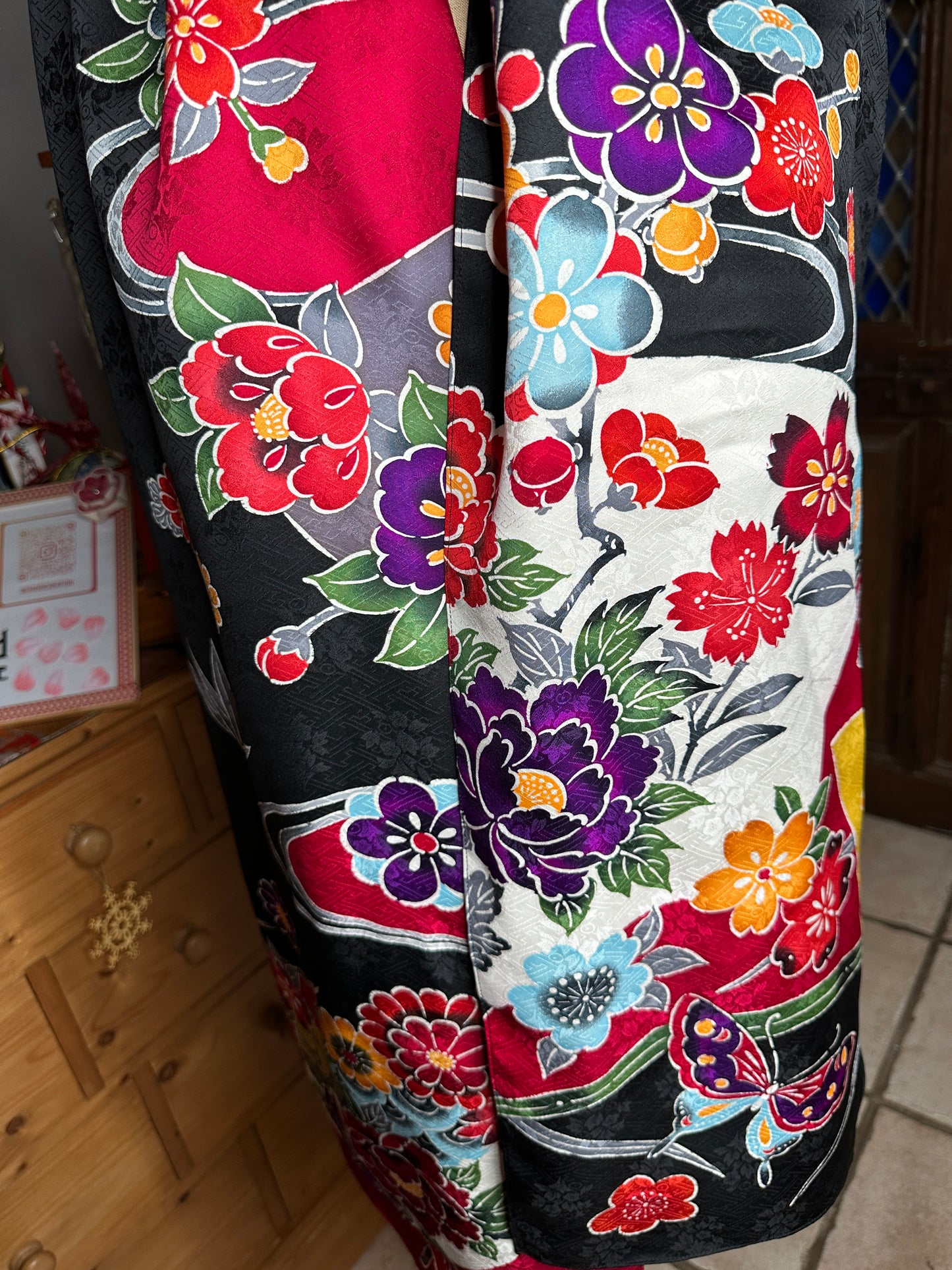 Foulard Châle furisode kimono japonais en soie