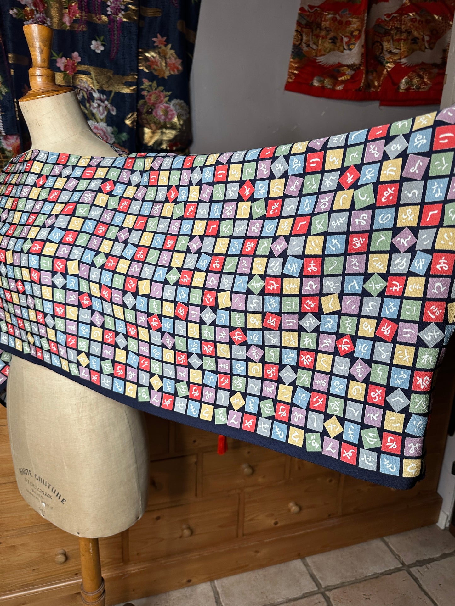 Top tunique courte manches longues kimono japonais en soie Neuf