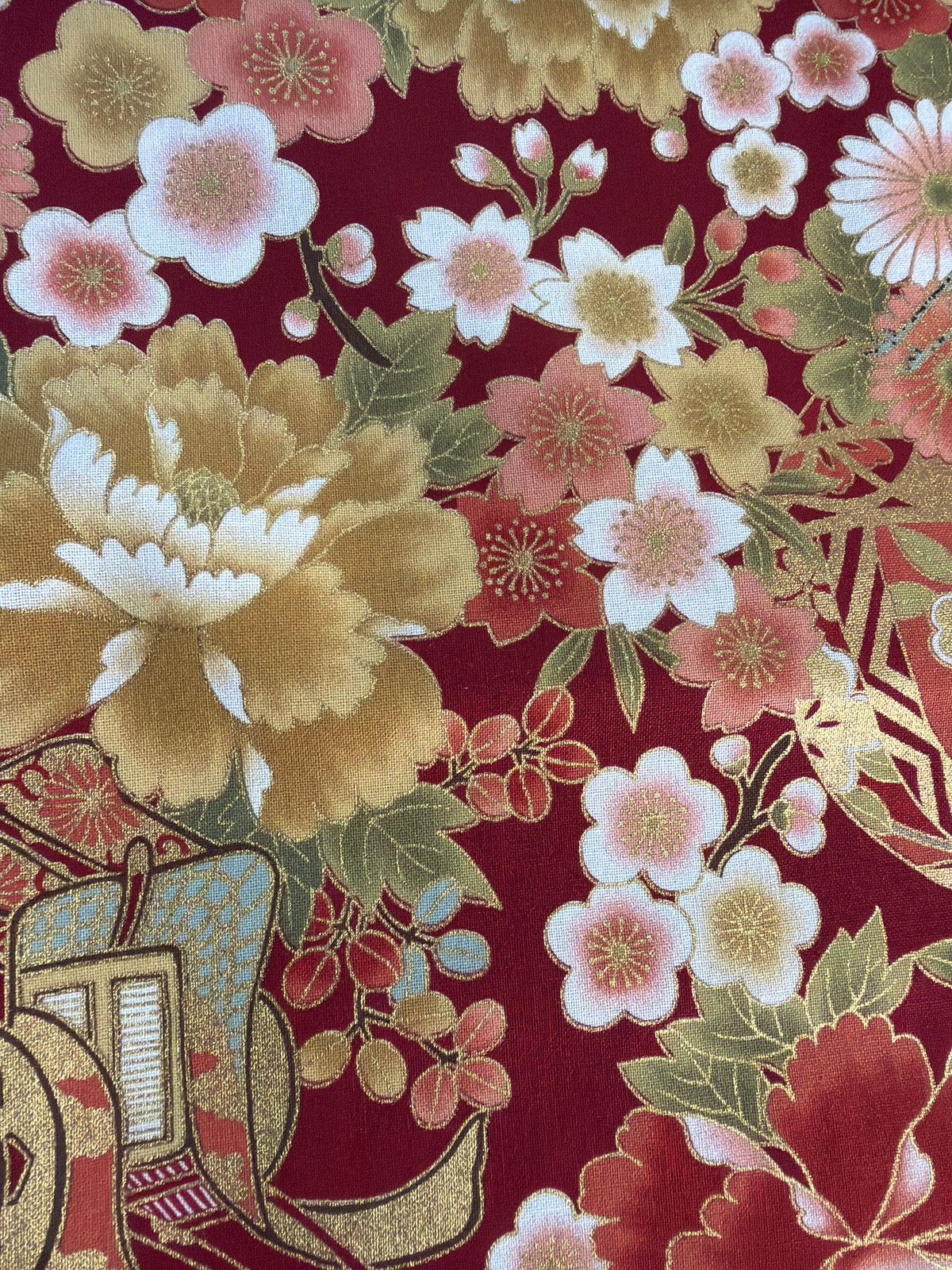 Coupon tissu japonais en coton 50cmx110cm