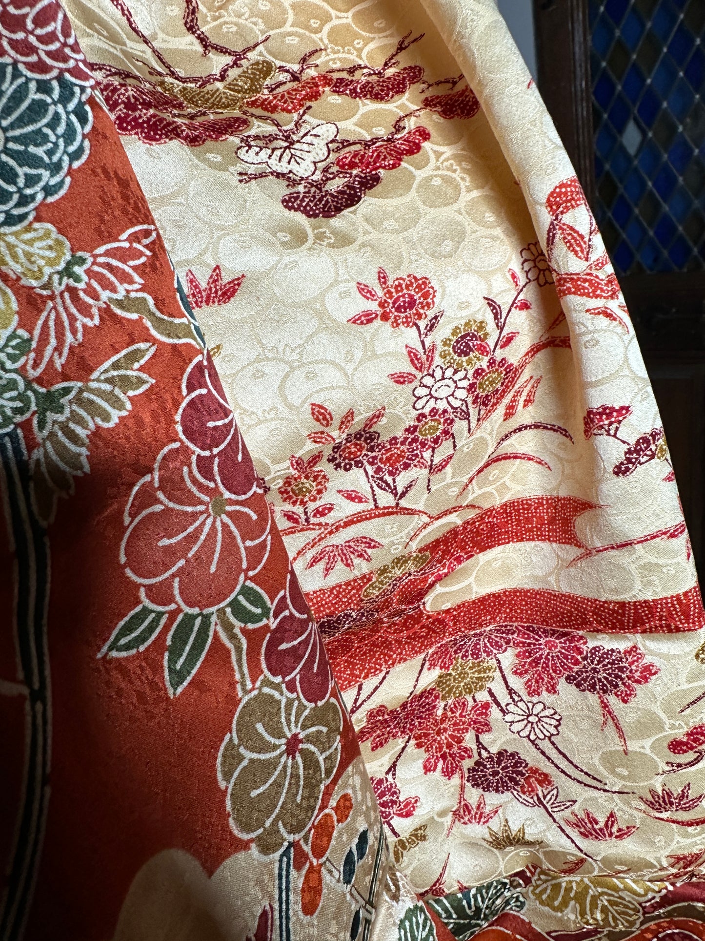 Tour de cou foulard kimono japonais en soie