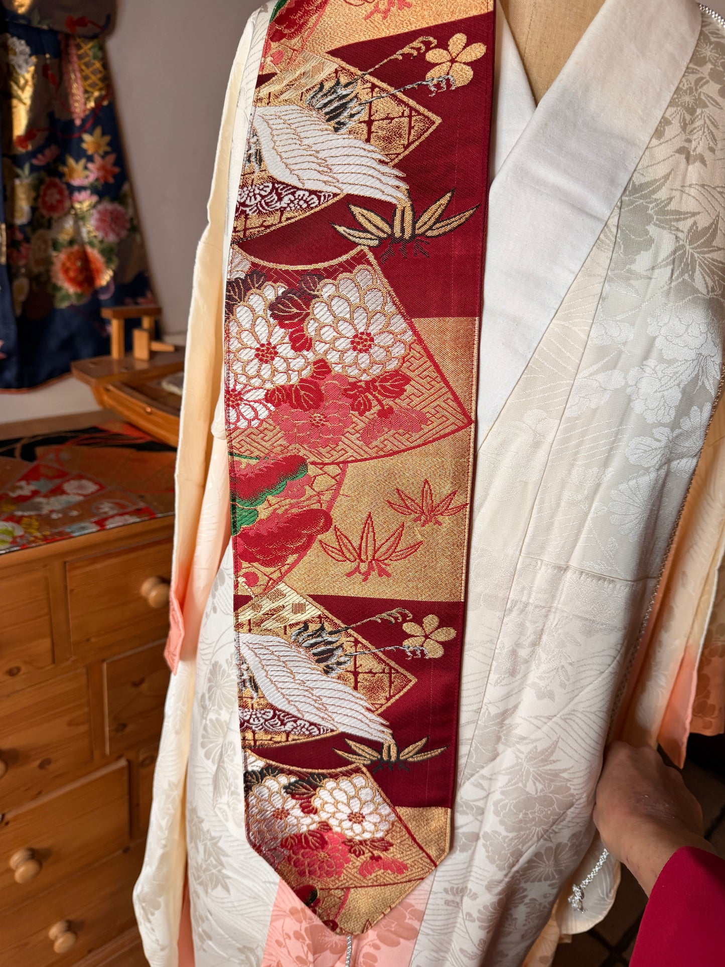 Obi ceinture de kimono japonais avec cordelette