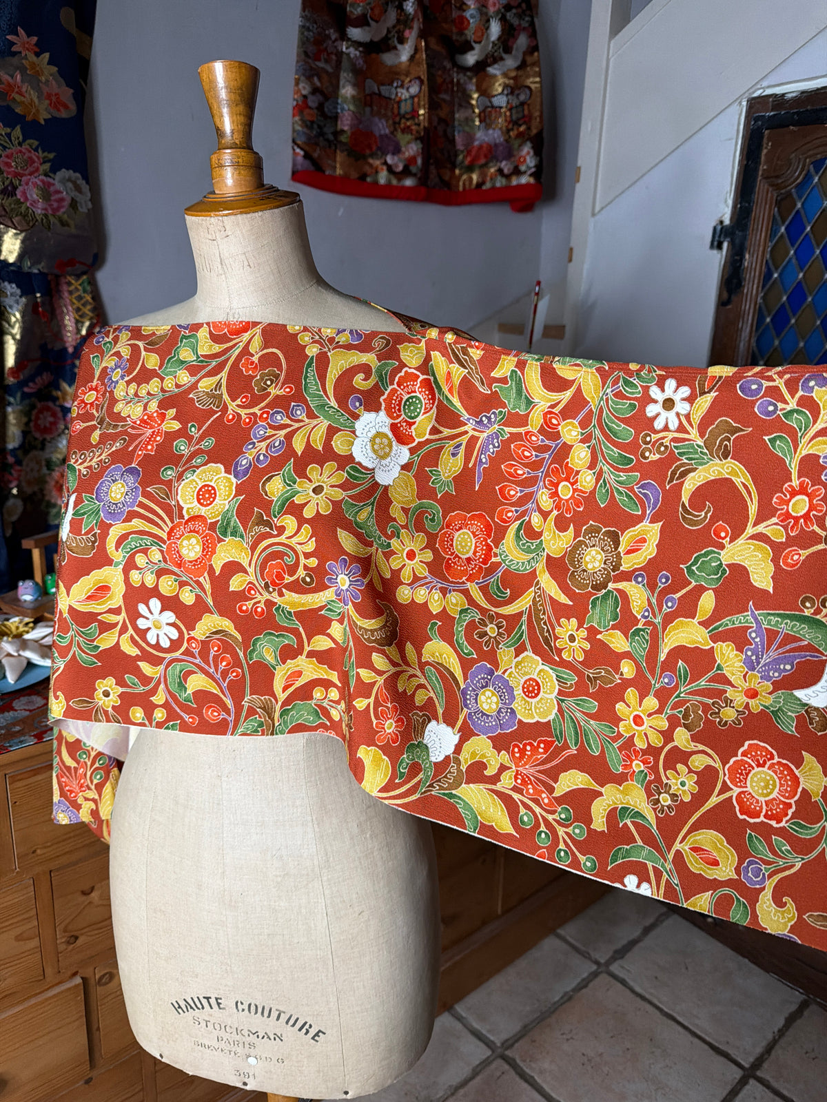 Top tunique 3 en 1 kimono japonais en soie