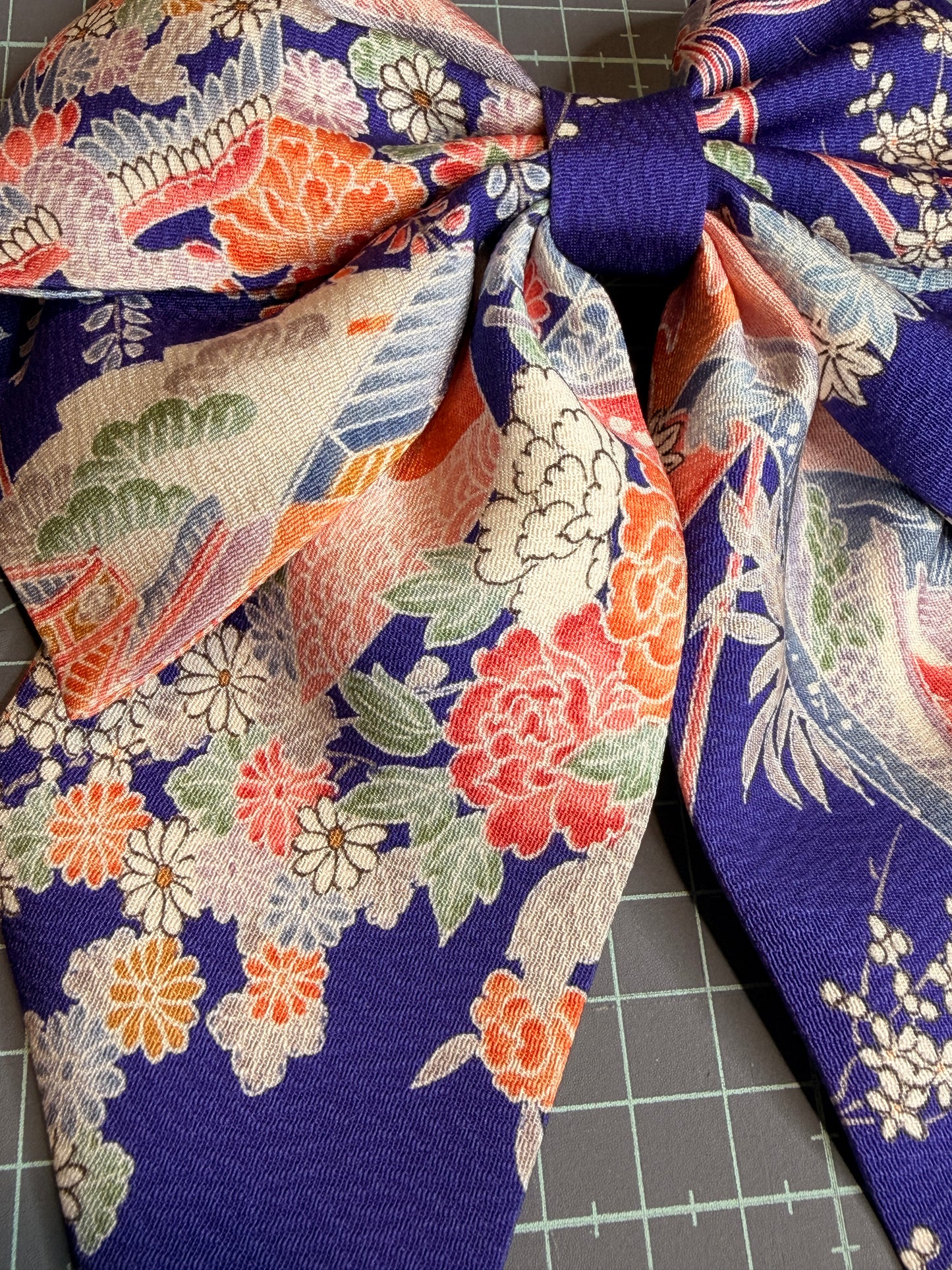 Barette japonaise kimono en soie