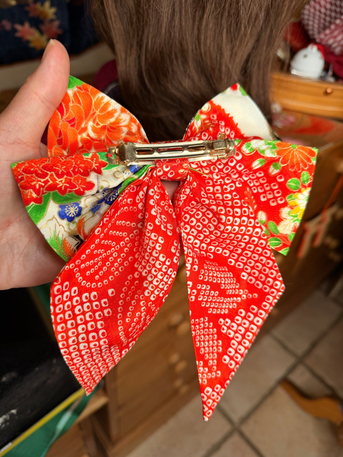 Barette pour les cheveux kimono japonais enfant