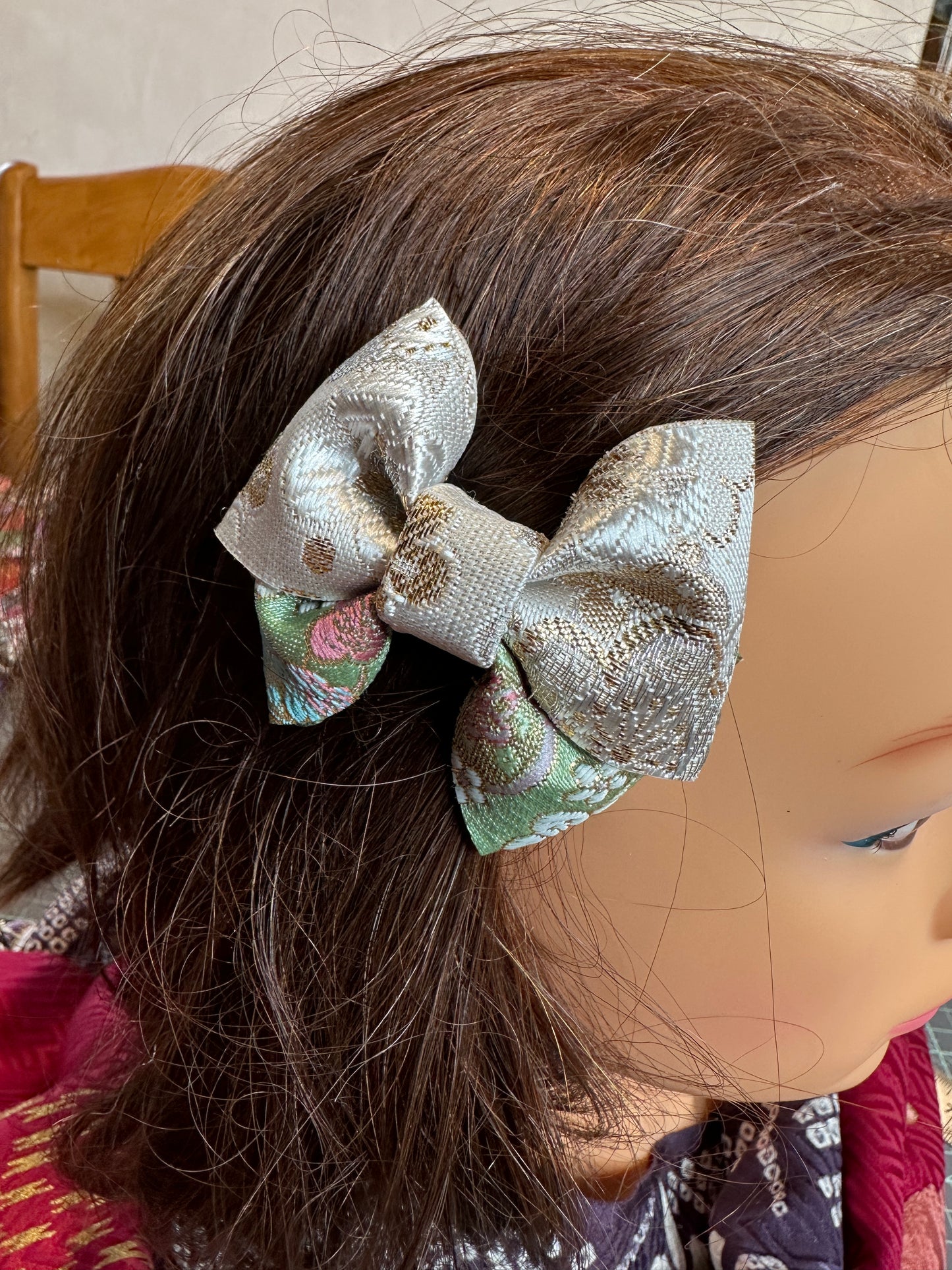 2 pinces à cheveux rubans japonais kimono