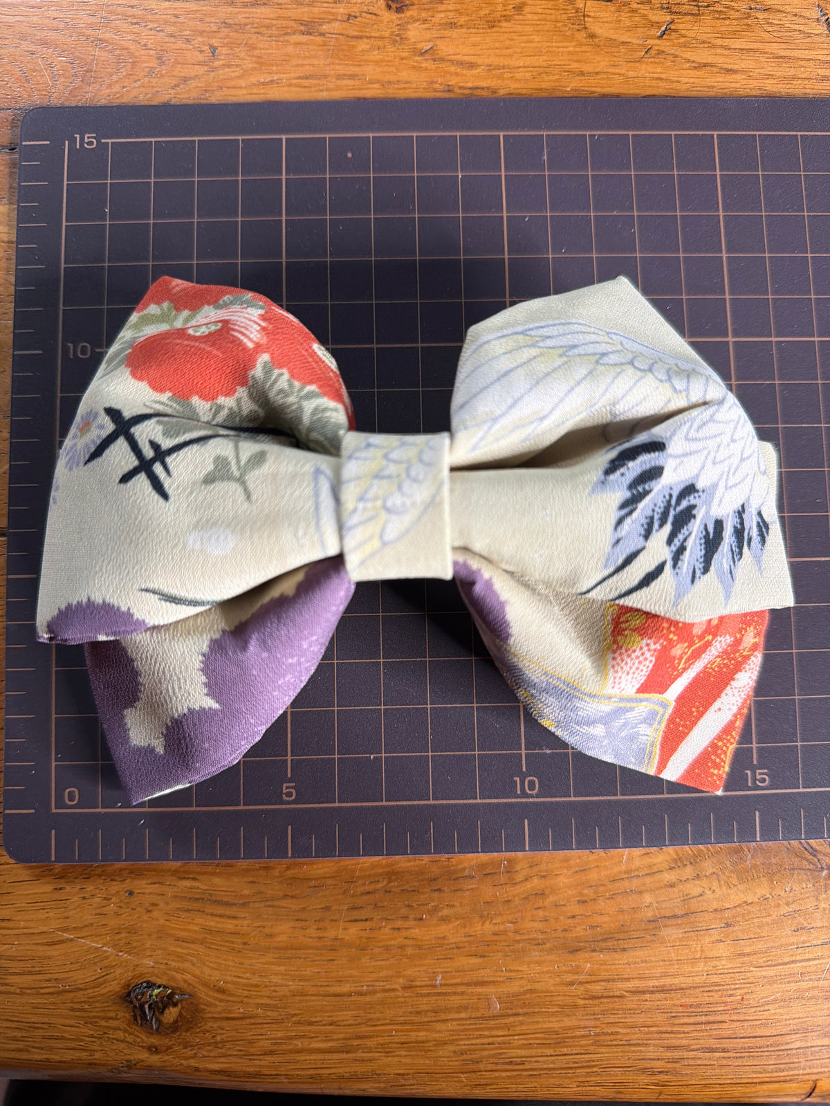 Barette japonaise kimono en soie