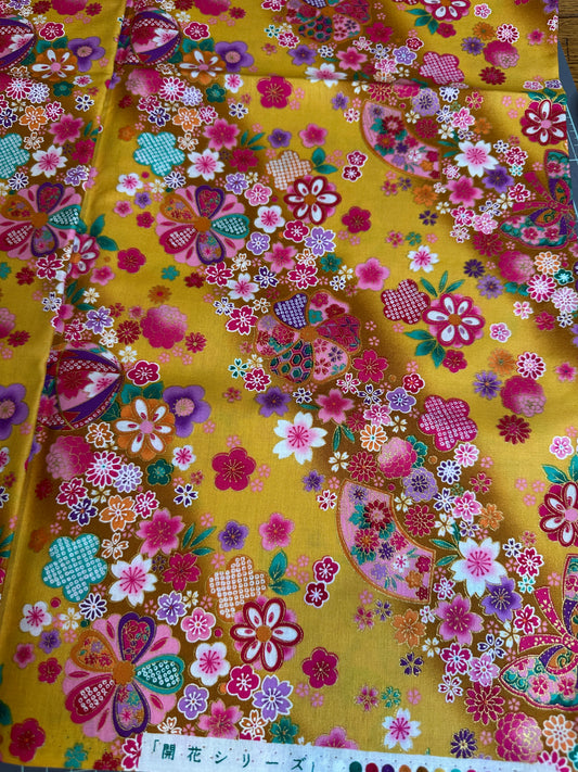 Coupon tissu japonais en coton 50cmx110cm