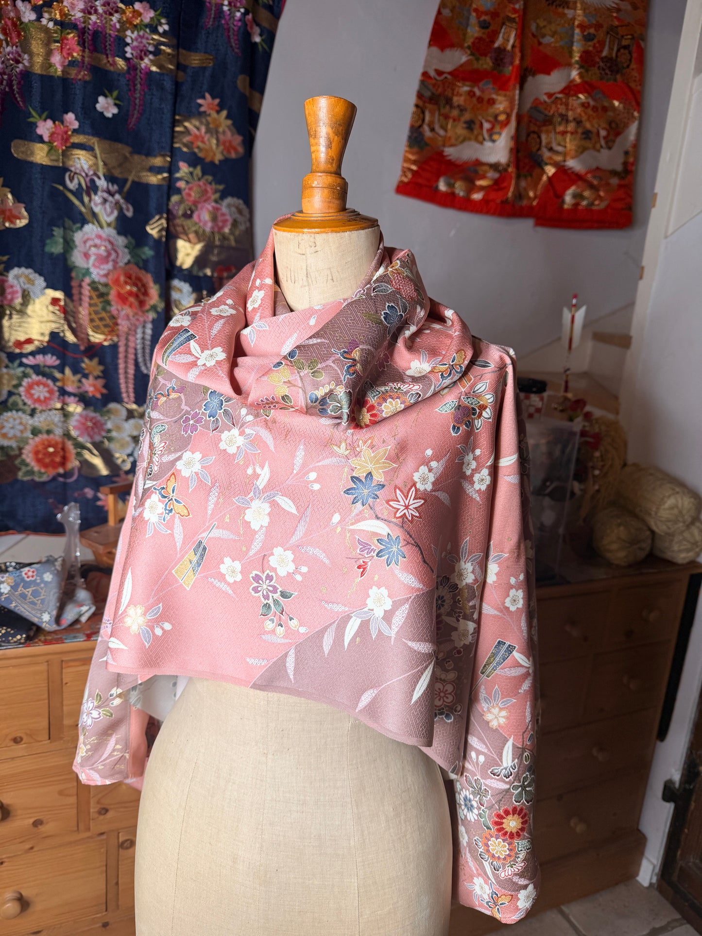 Top tunique kimono japonais en soie