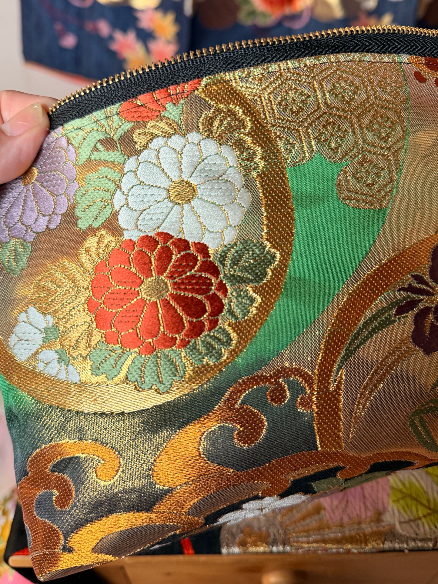 Pochette Obi en soie kimono japonais