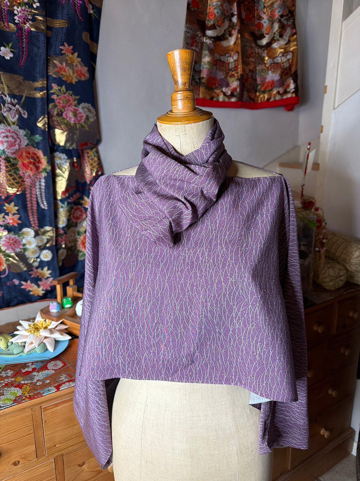 Top tunique 3 en 1 kimono japonais en soie