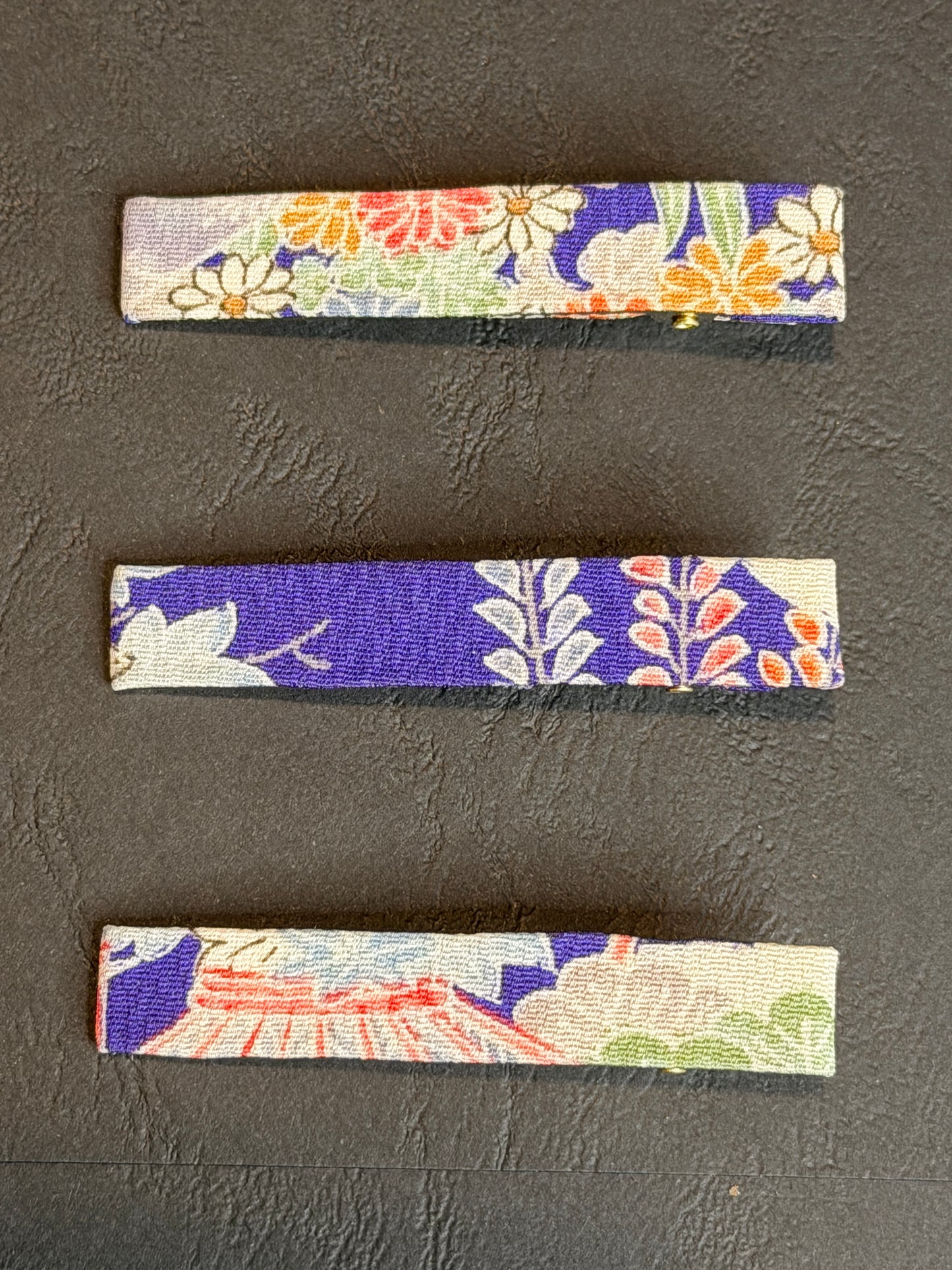 3 clips pour les cheveux tissu kimono japonais en soie