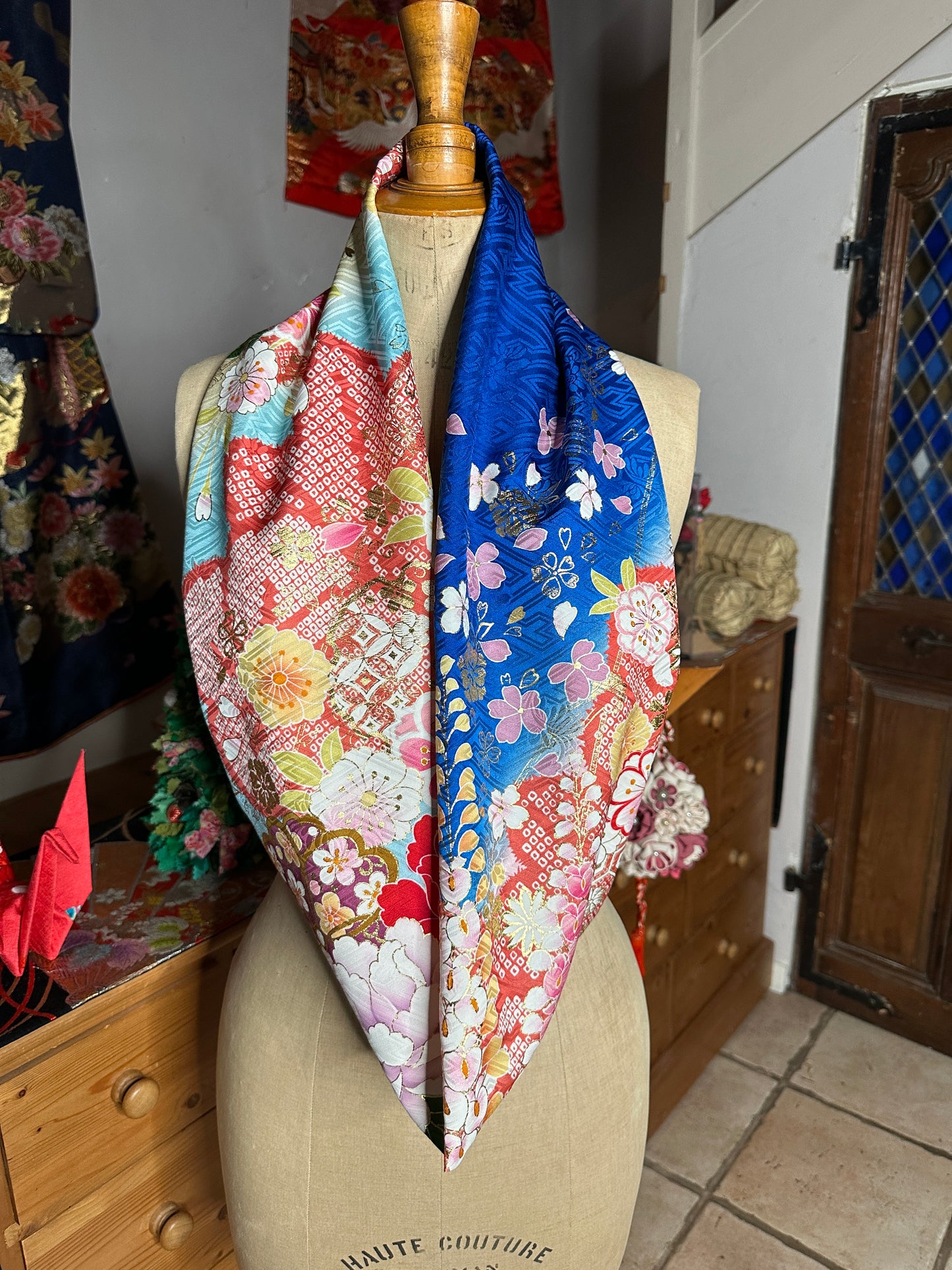 Snood tour de cou kimono Japonais en soie