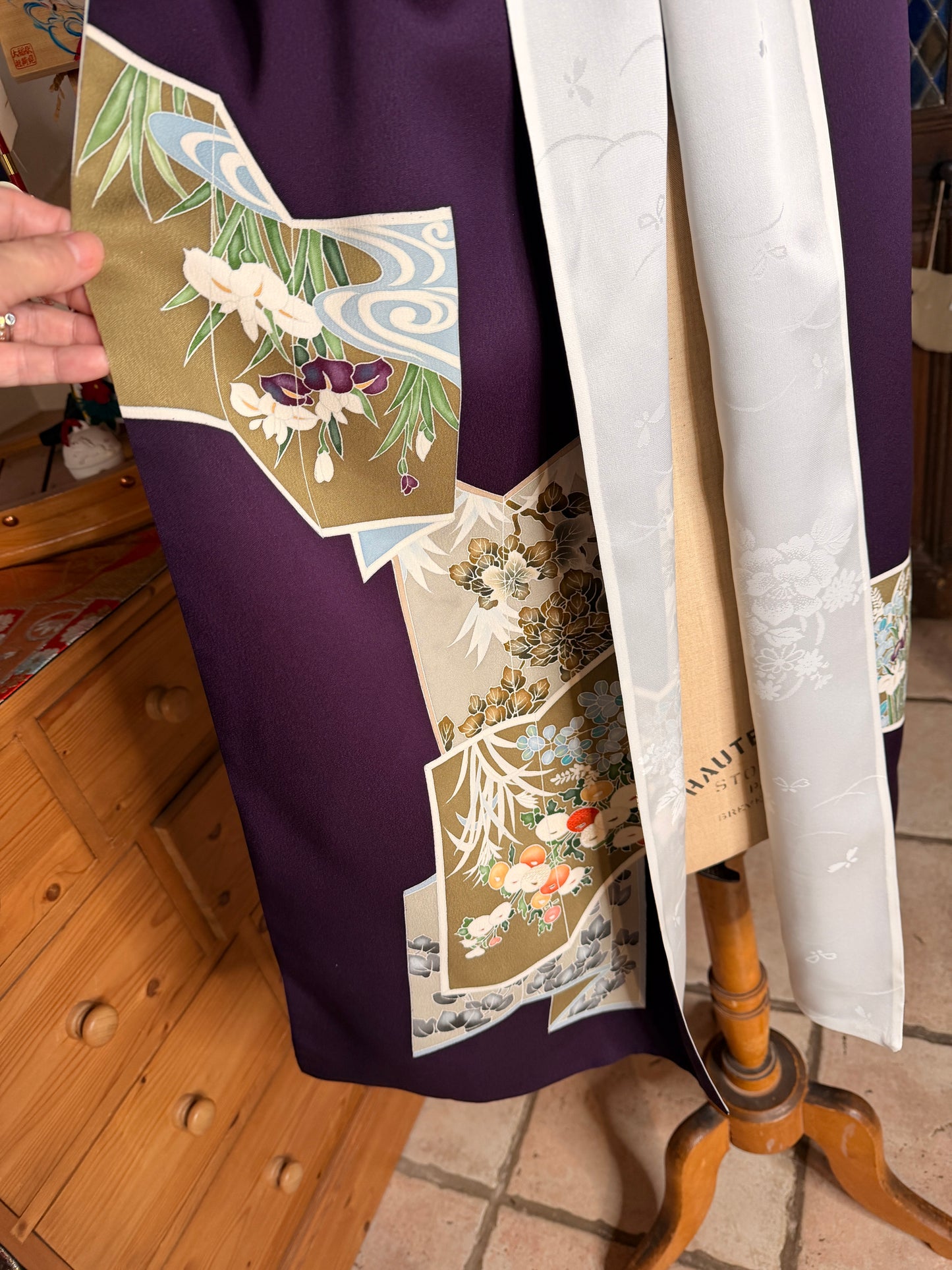 Châle foulard kimono japonais en soie