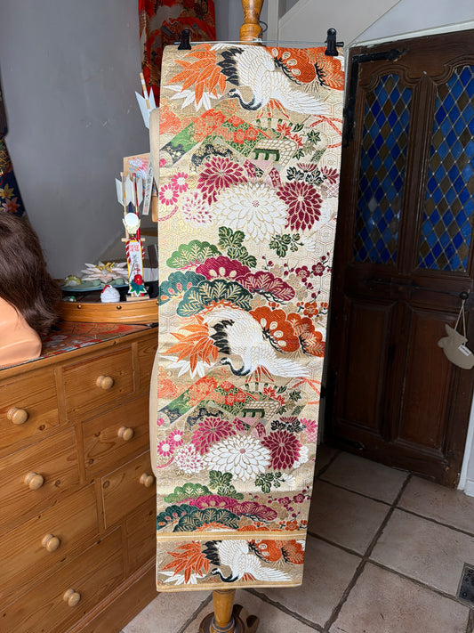 Chemin de table Obi japonais en soie