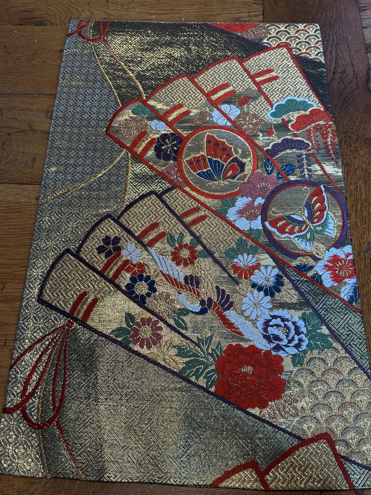 Set de table Obi en soie kimono japonais