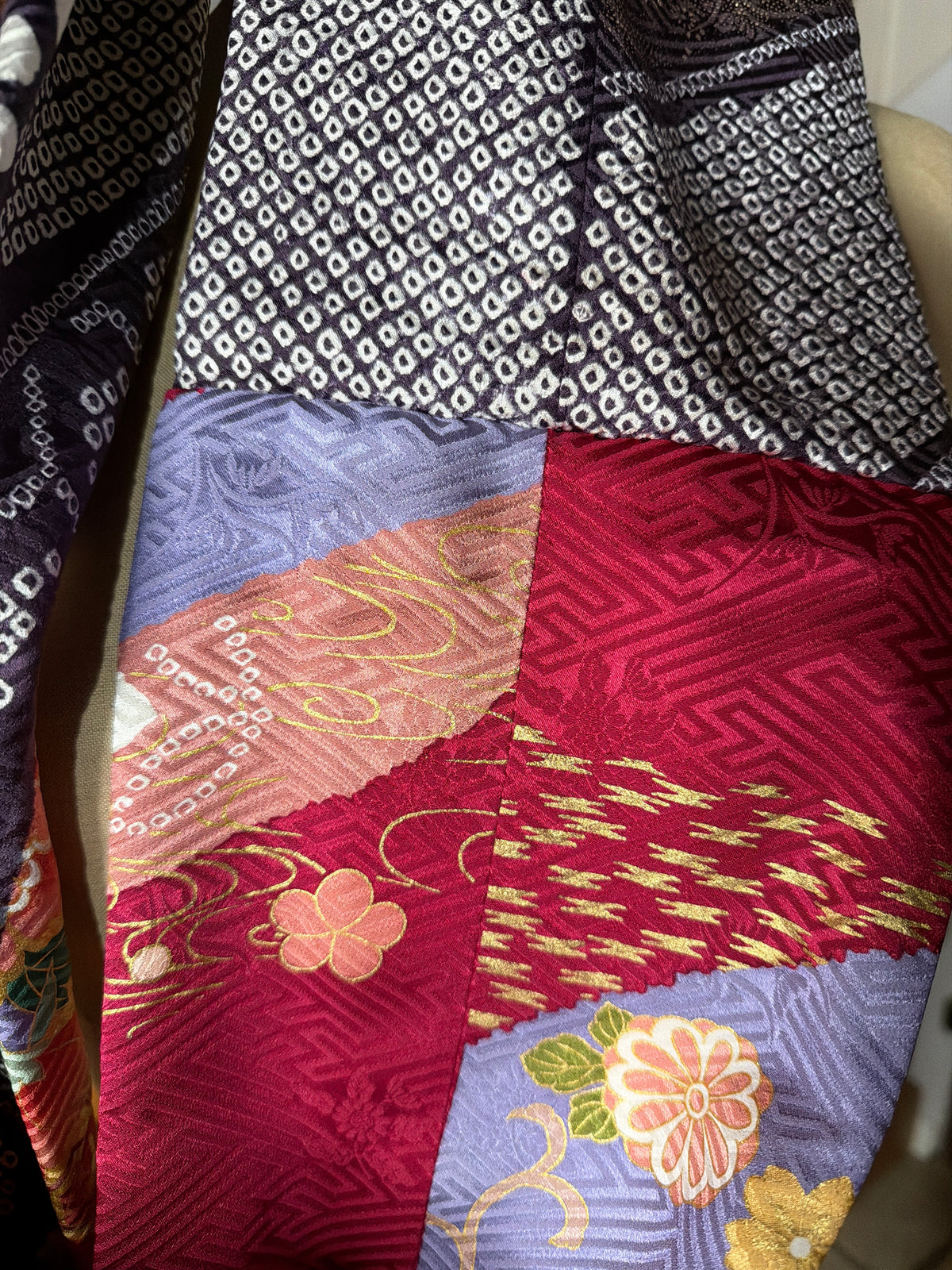 Tour de cou snood furisode kimono japonais en soie