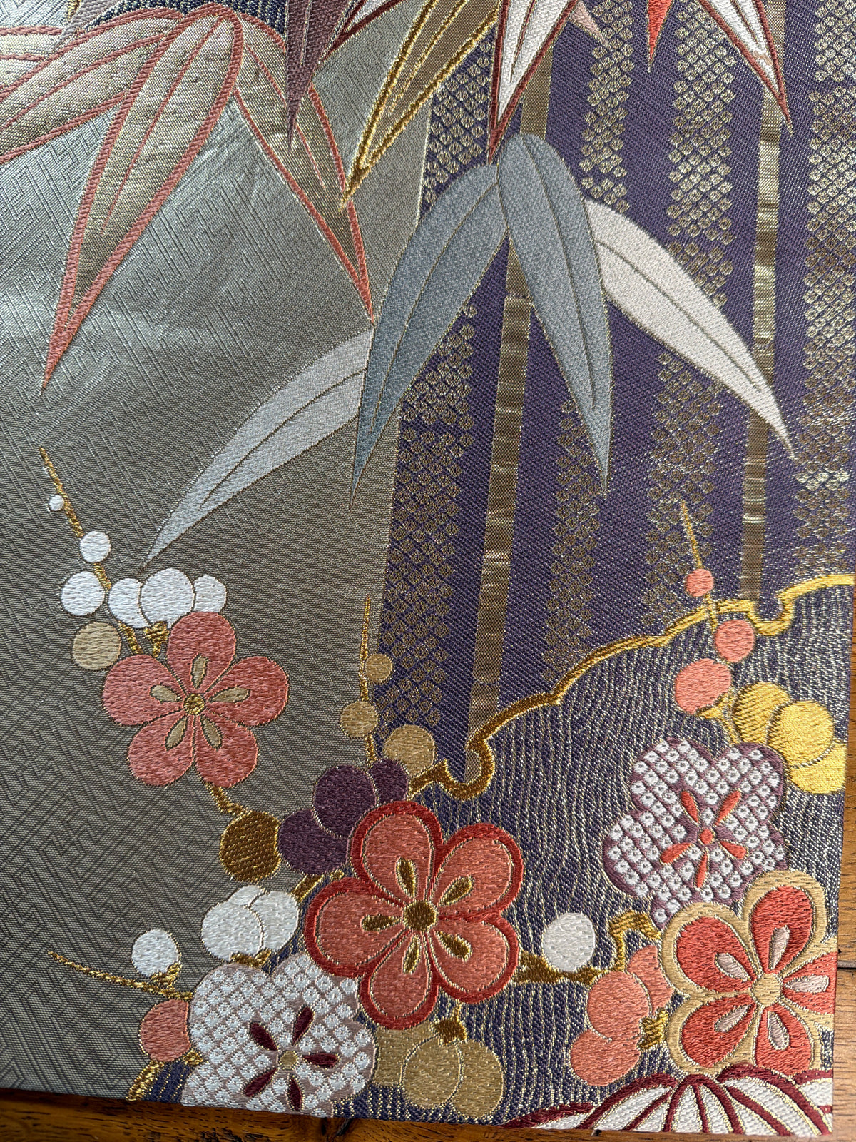 Chemin de table Obi japonais kimono en soie taille petit
