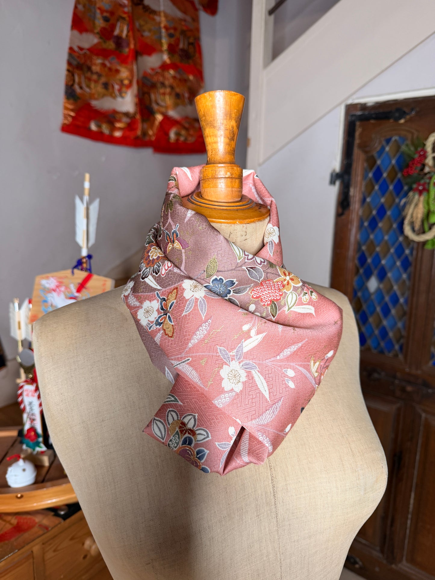 Tour de cou kimono japonais en soie Neuf