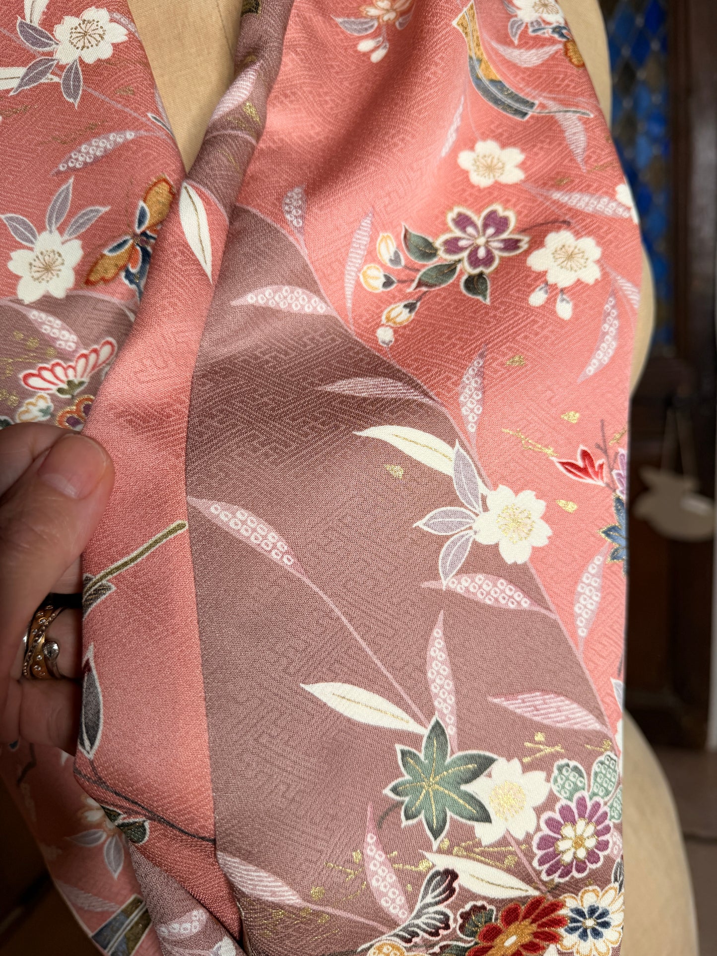 Tour de cou kimono japonais en soie Neuf