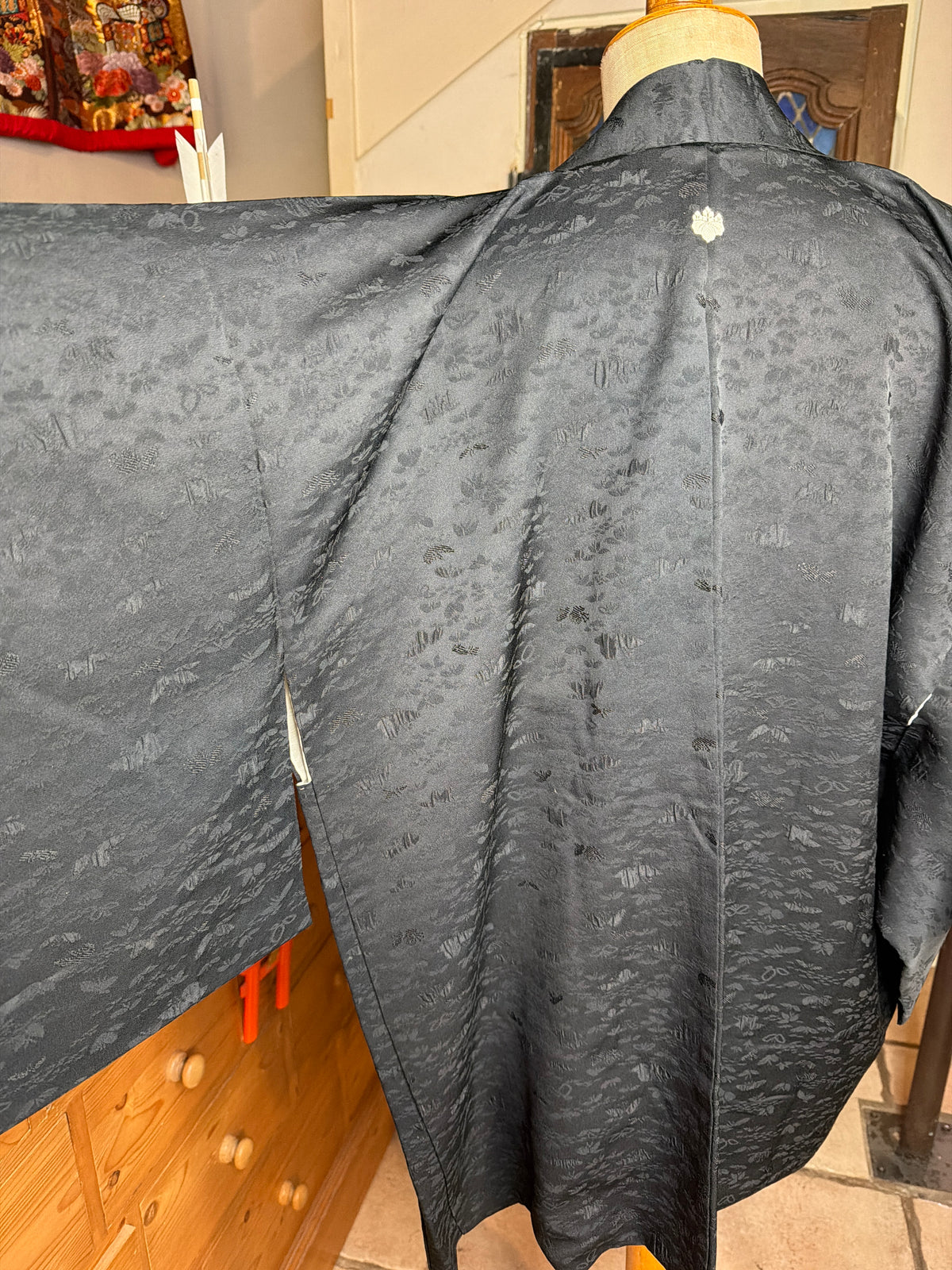 Haori veste de kimono japonais en soie avec Haori himo inclus état Neuf