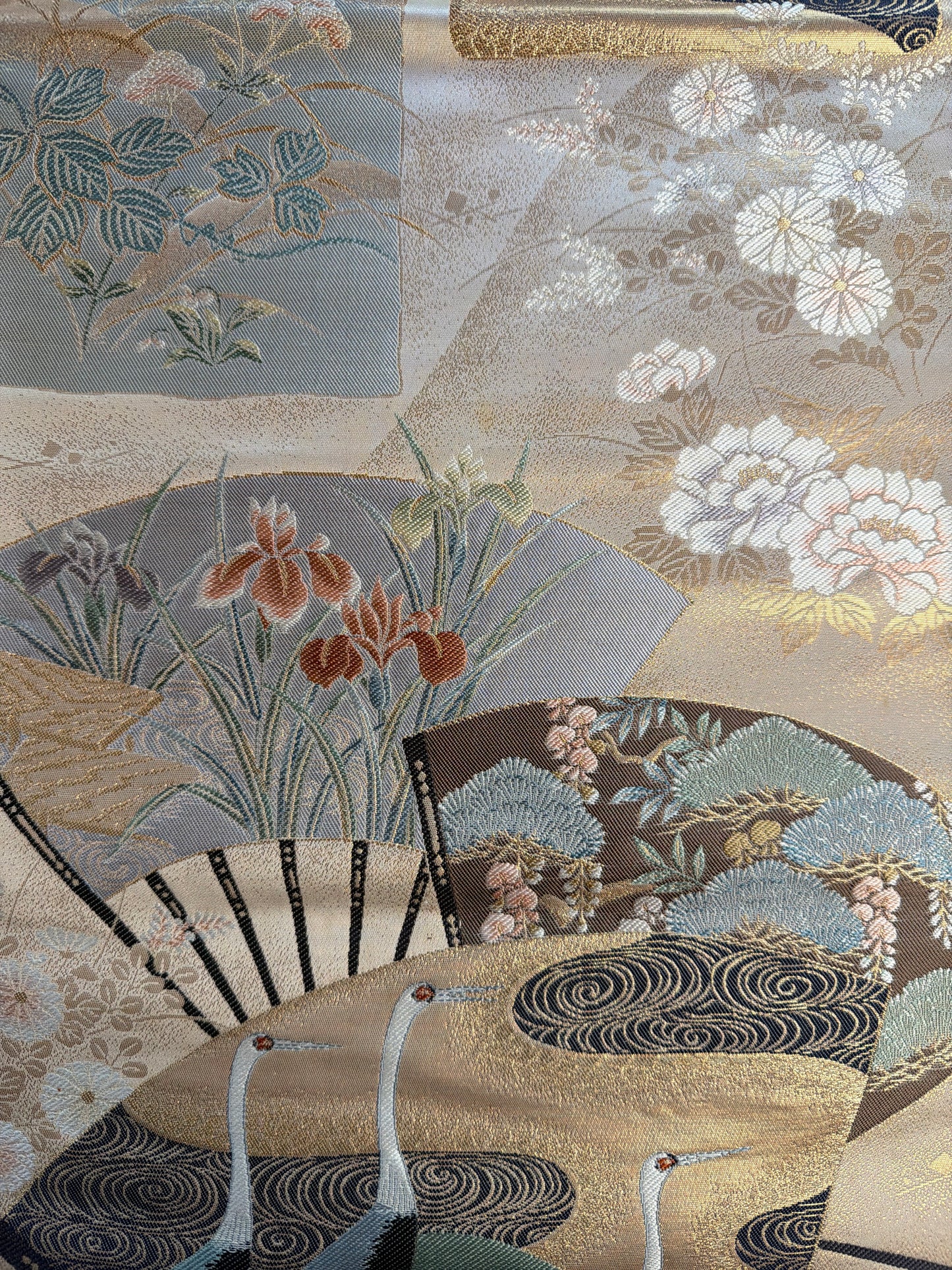 Chemin de table Obi japonais en soie