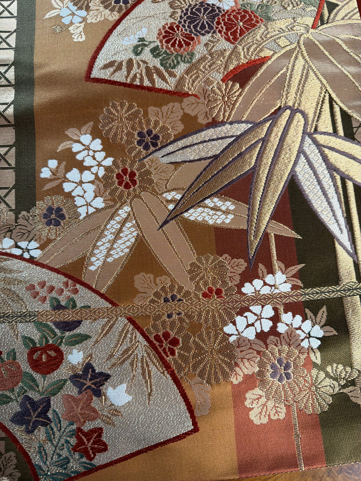 Chemin de table Obi en soie kimono japonais