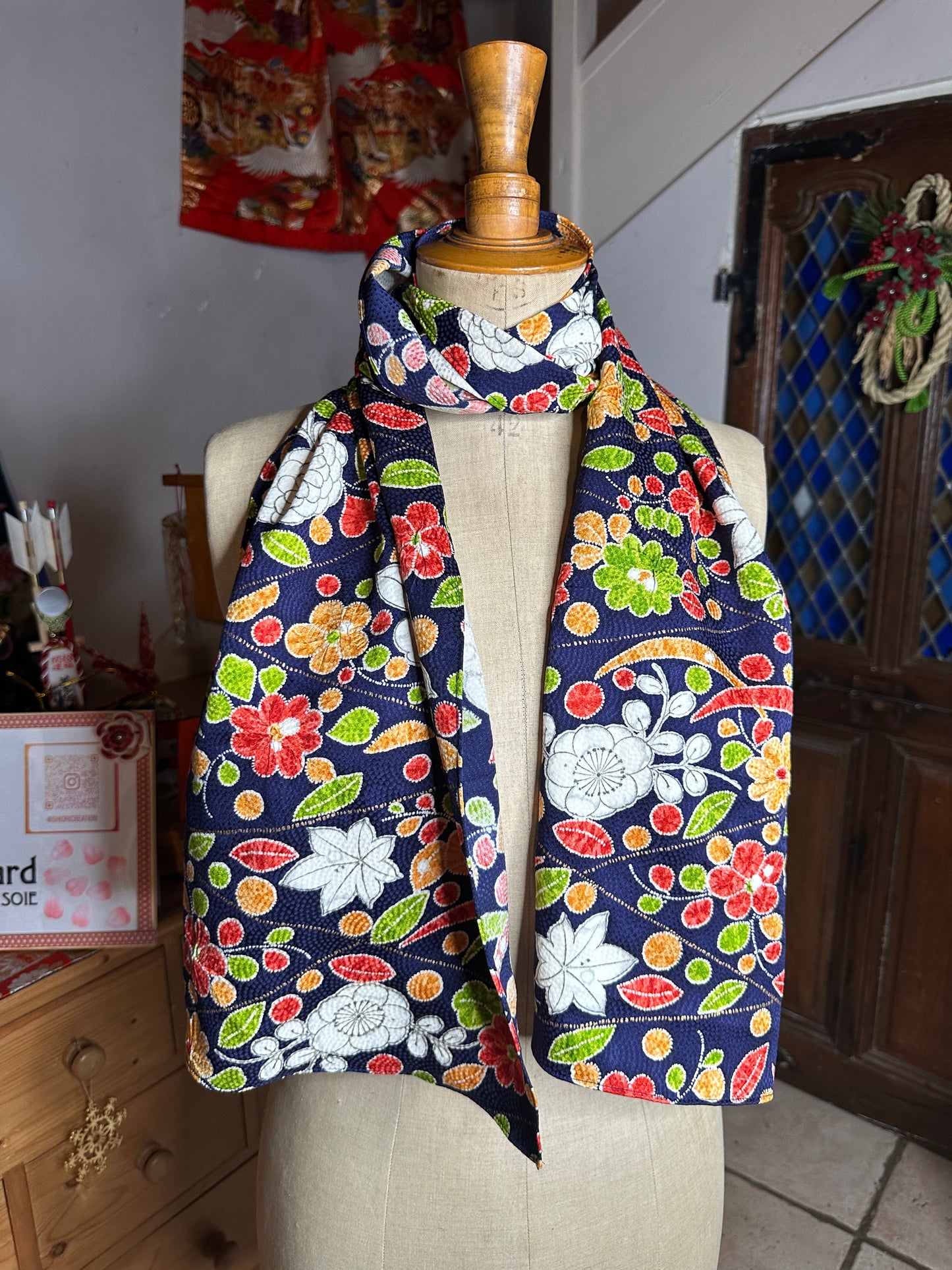 Foulard kimono japonais en soie