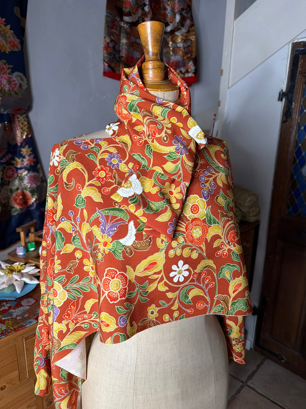 Top tunique 3 en 1 kimono japonais en soie