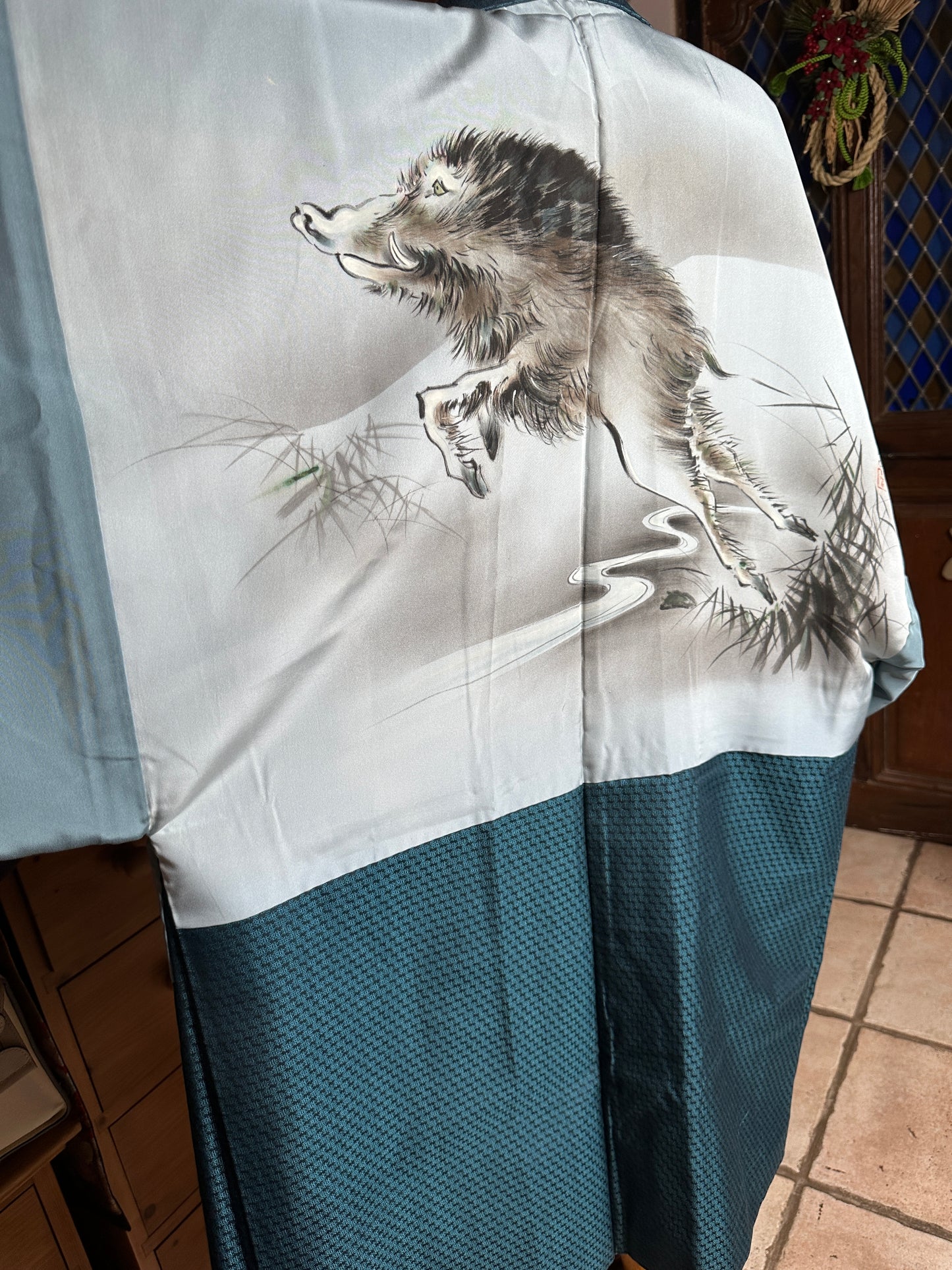 Haori Homme veste kimono japonais en soie Neuf